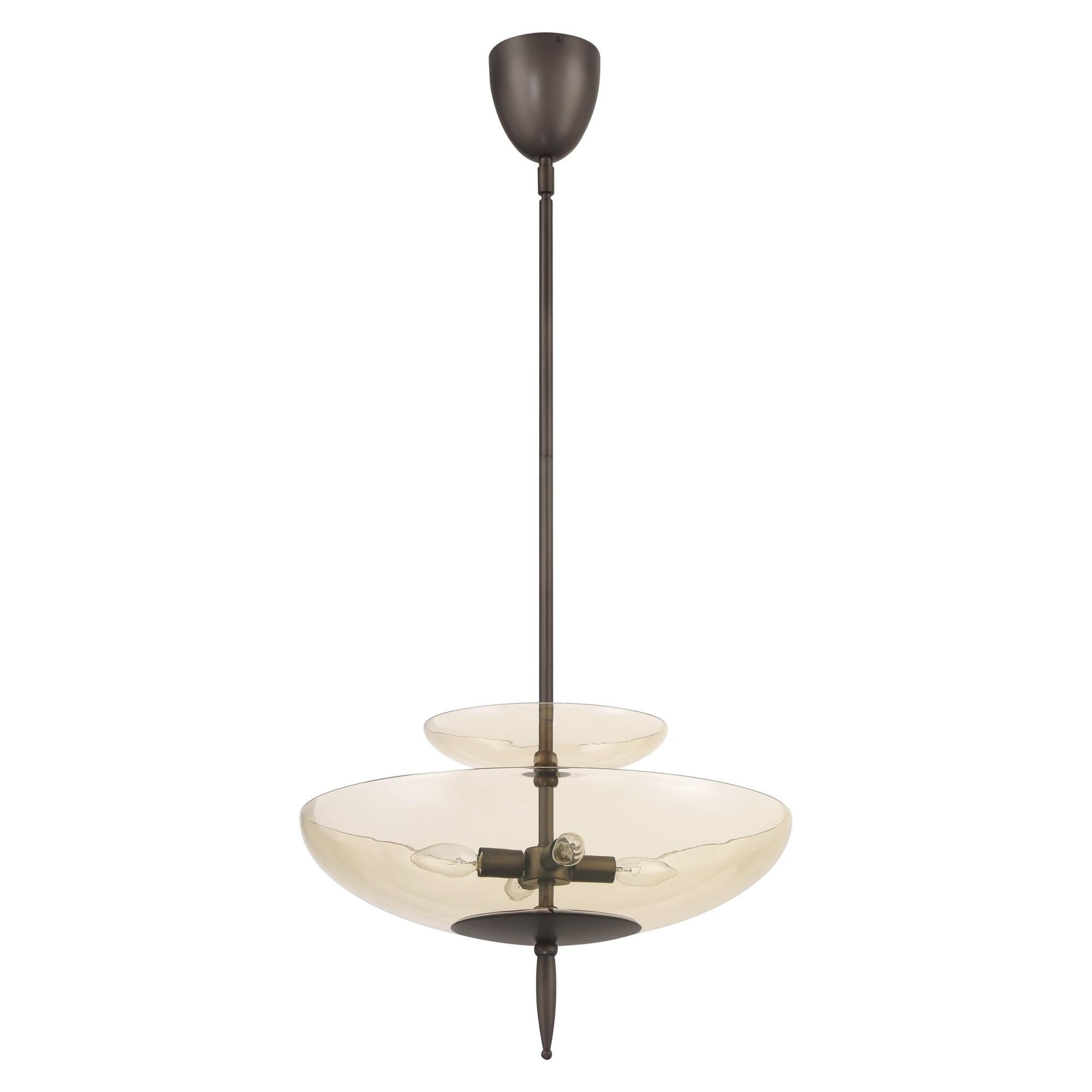 Shown in Forged Bronze finish and Smoked Amber glass
