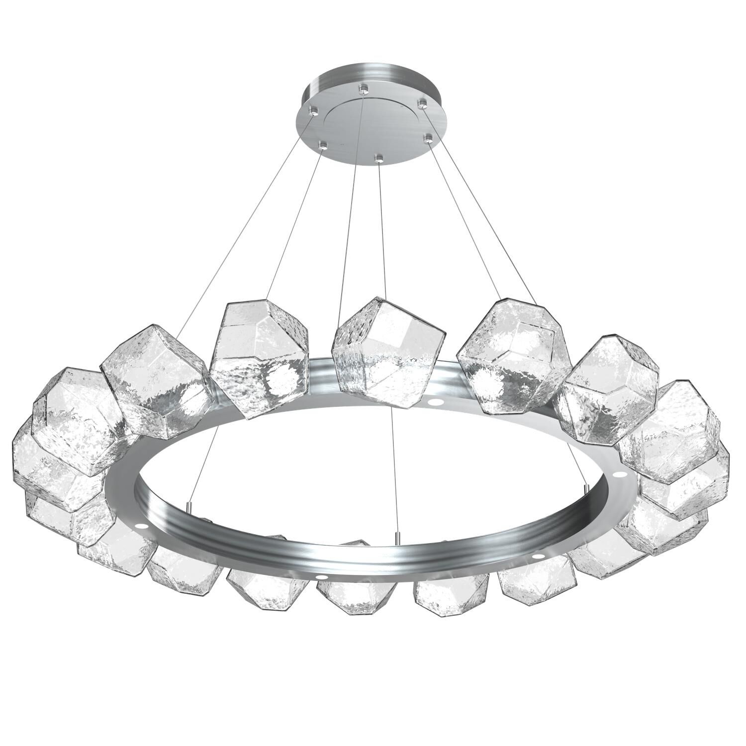 Shown in Classic Silver finish and Clear glass