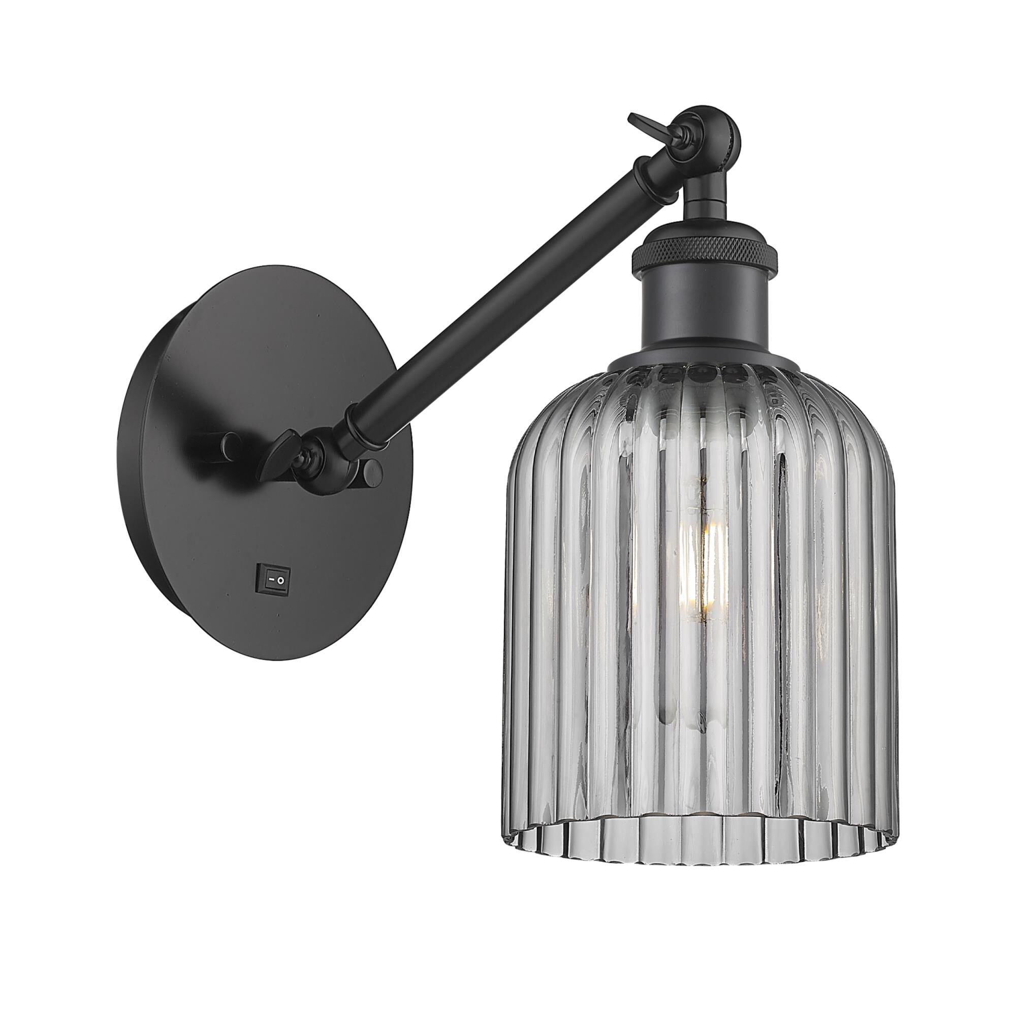 Shown in Matte Black finish and Light Smoke shade