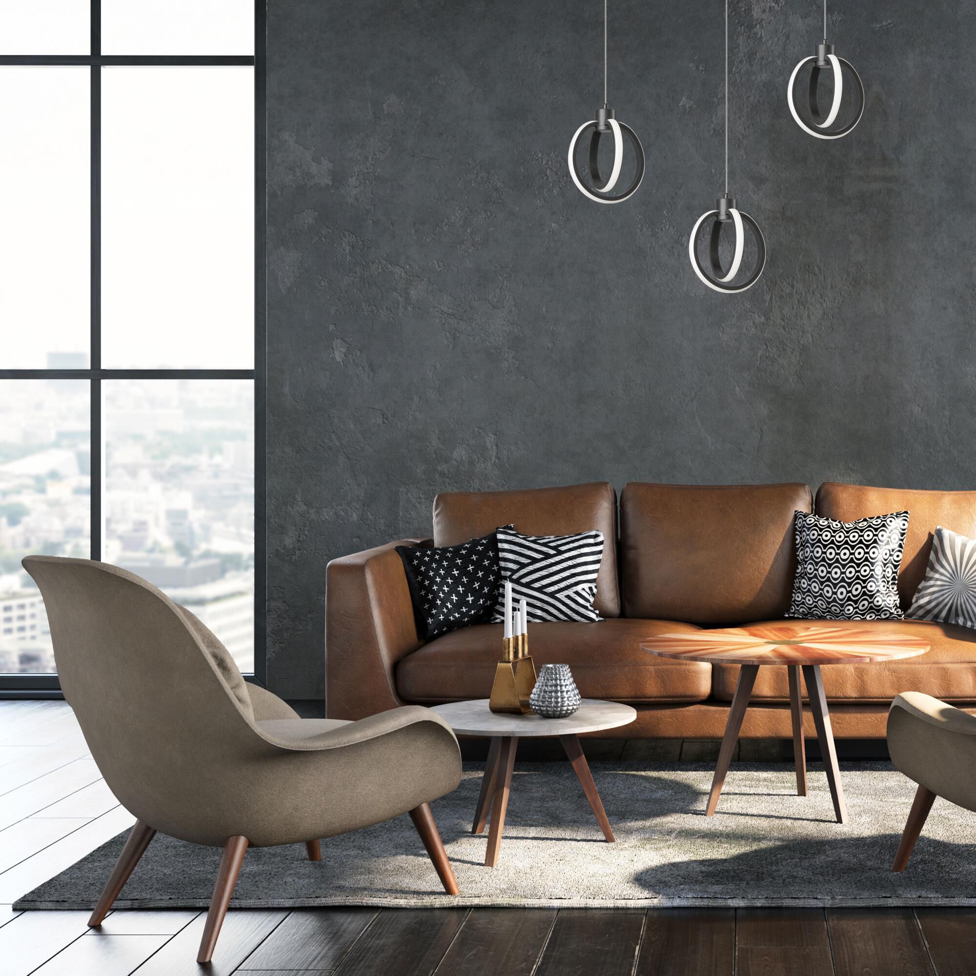 Shown in Matte Black finish and White Silicone shade