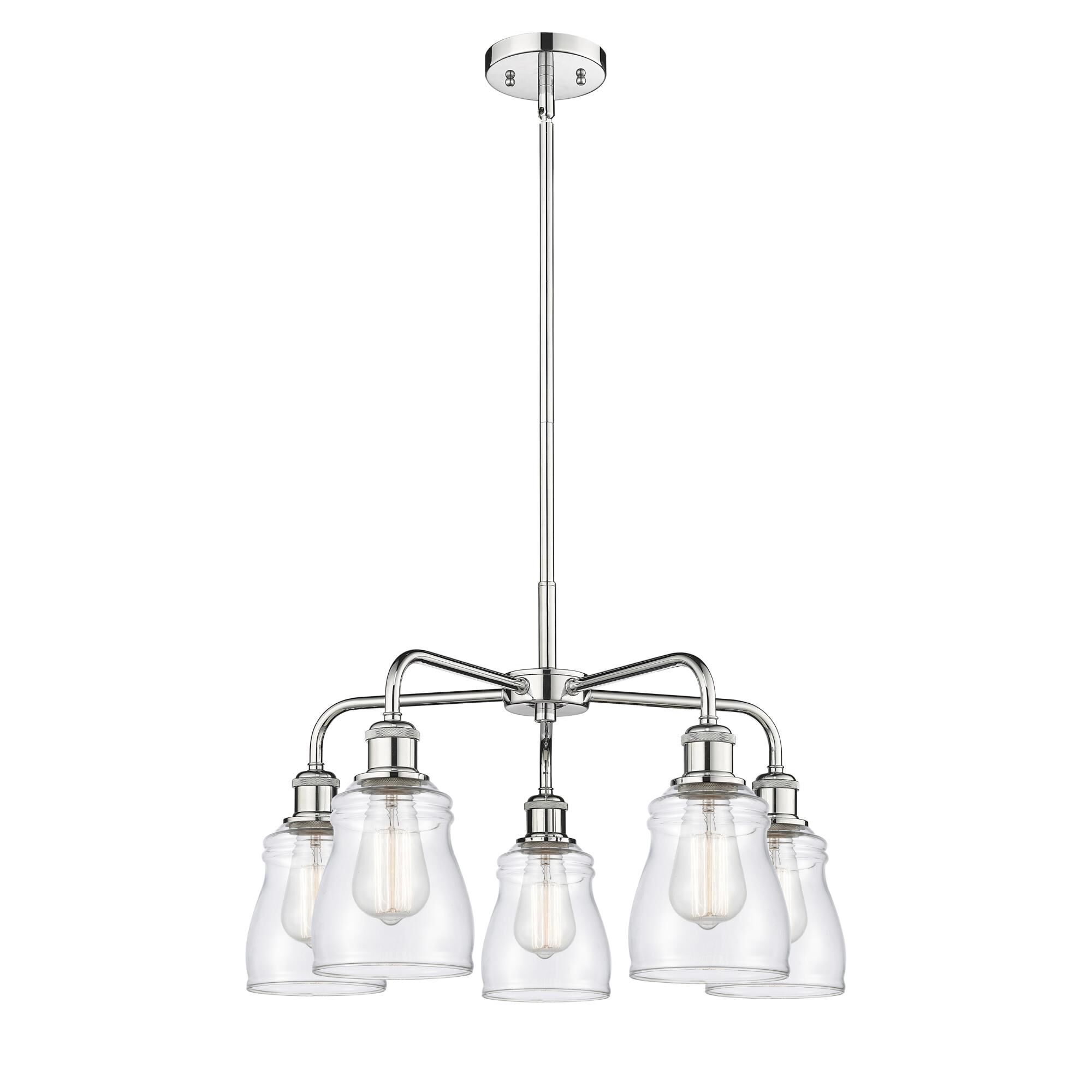 Shown in Polished Chrome finish and Clear glass