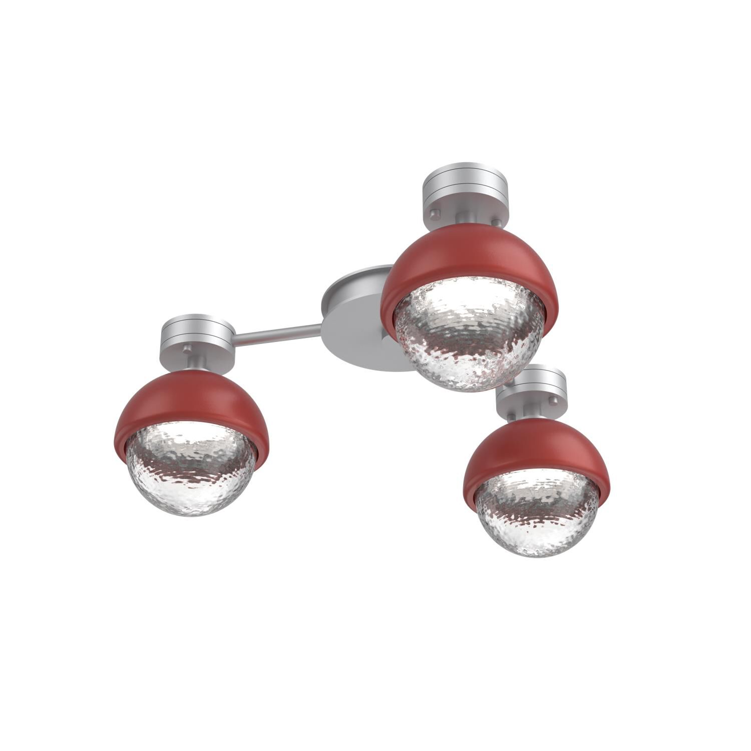 Shown in Classic Silver finish and Clear glass and Cinnamon Red accent