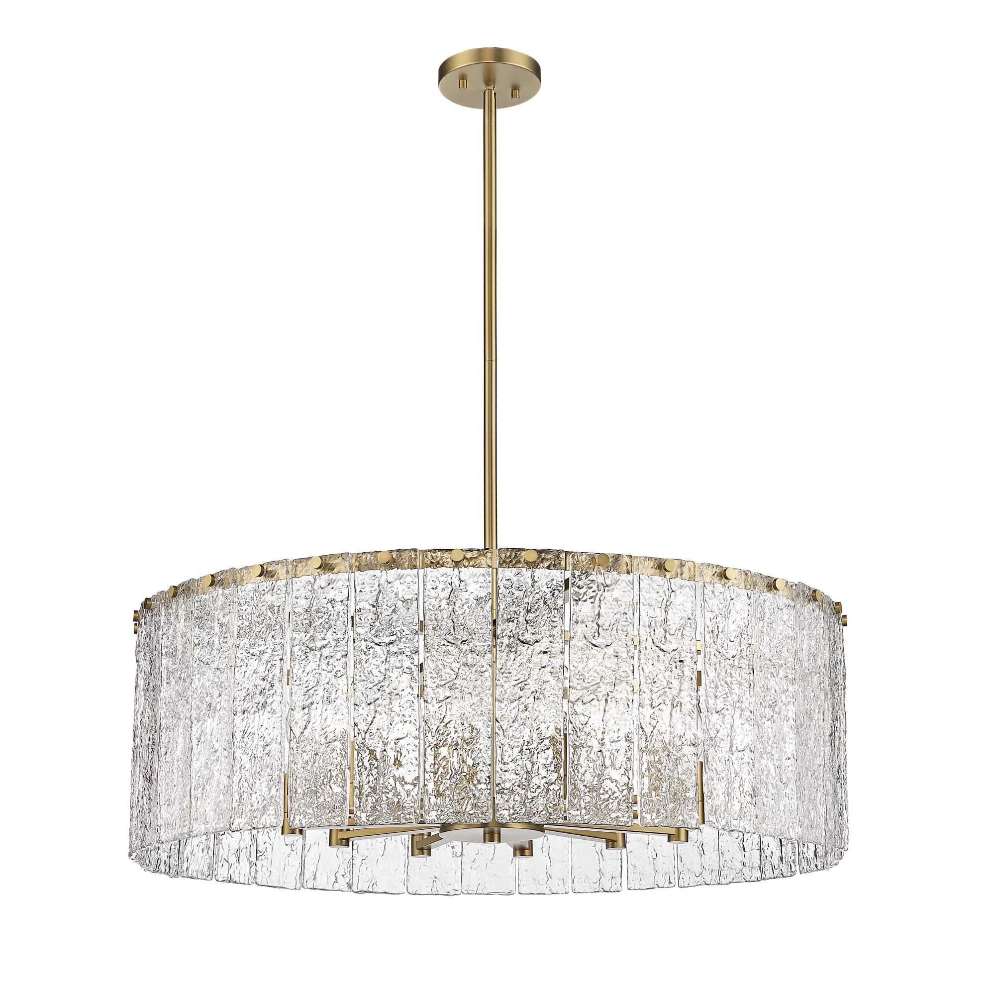 Shown in Modern Gold finish and Clear glass