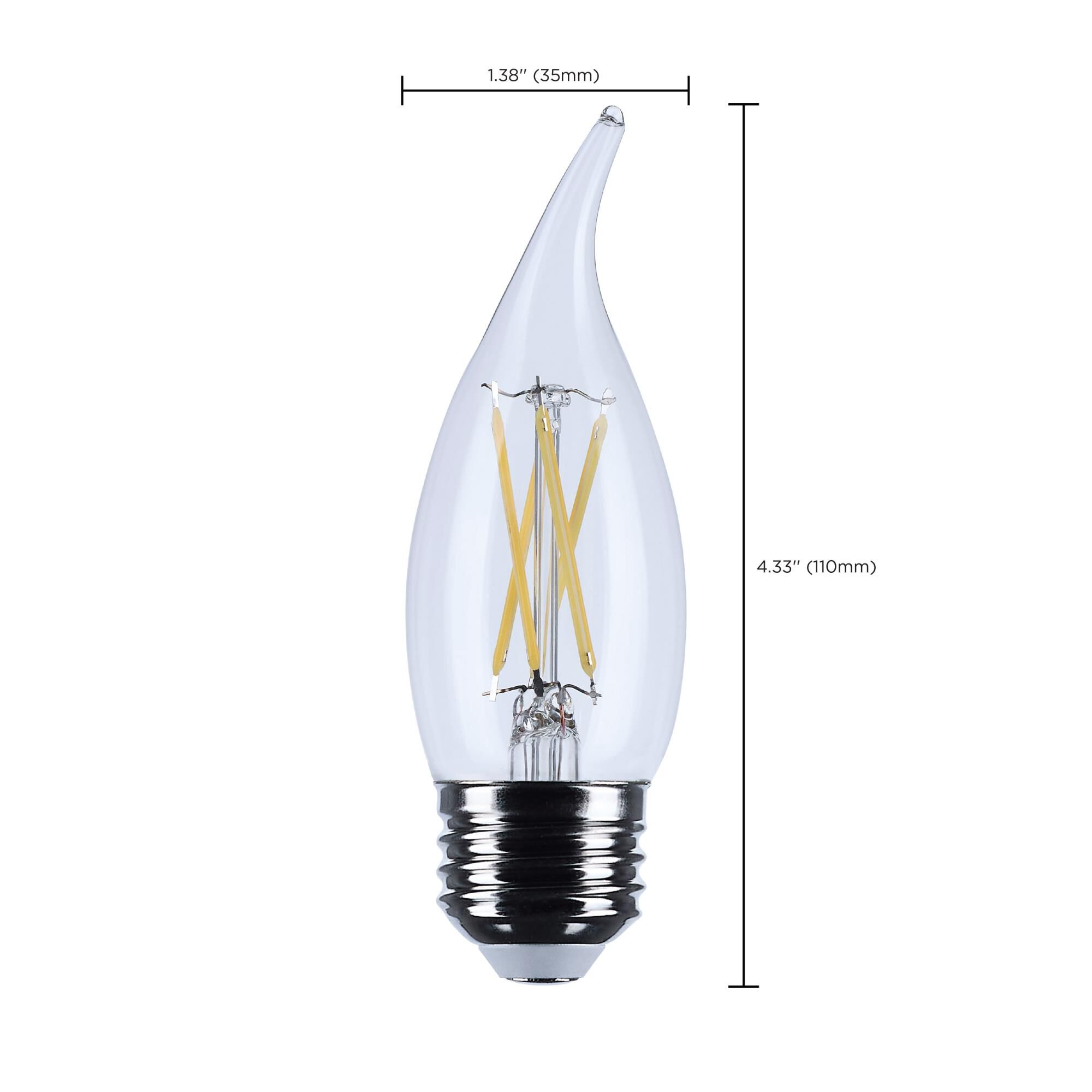 Dimmable 6 Watt 3000K CA10 LED Light Bulb,