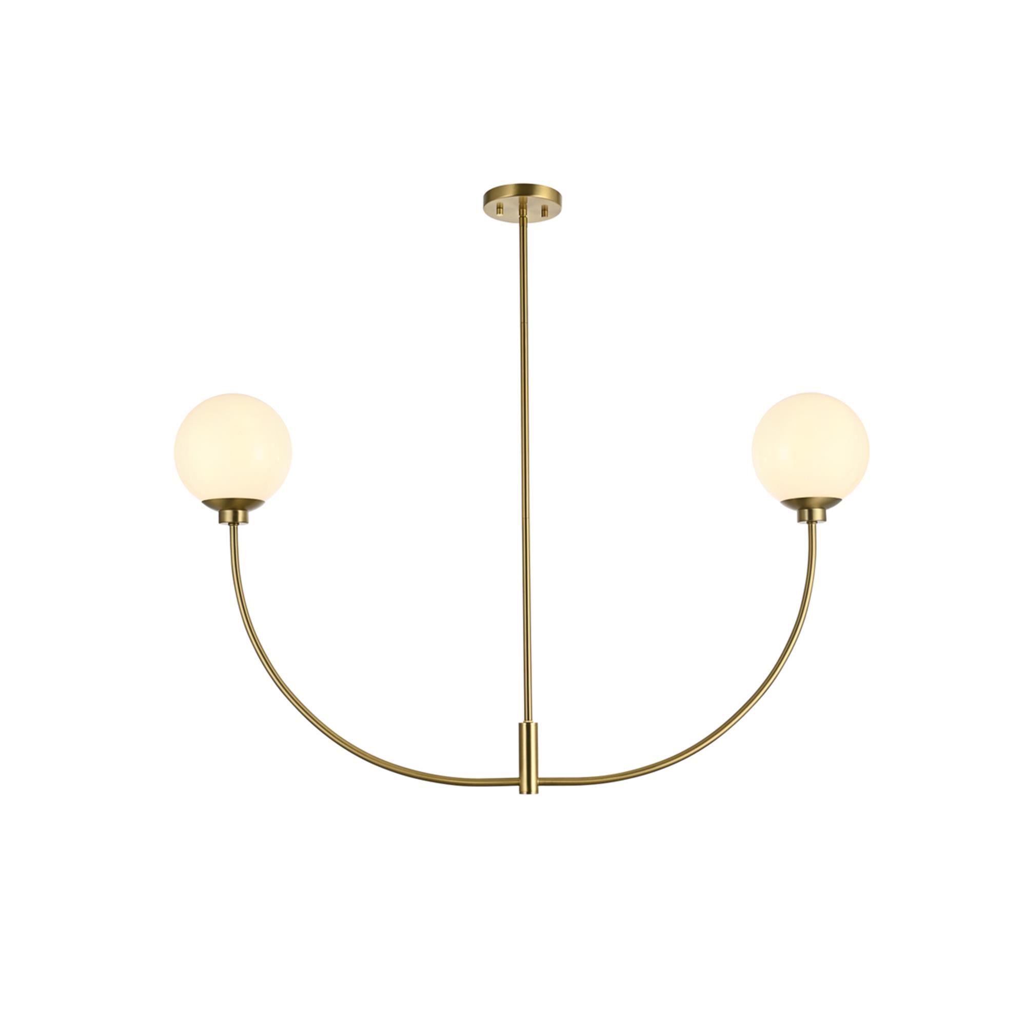 Nyomi 42 Inch 2 Light Linear Suspension Light by Elegant Lighting