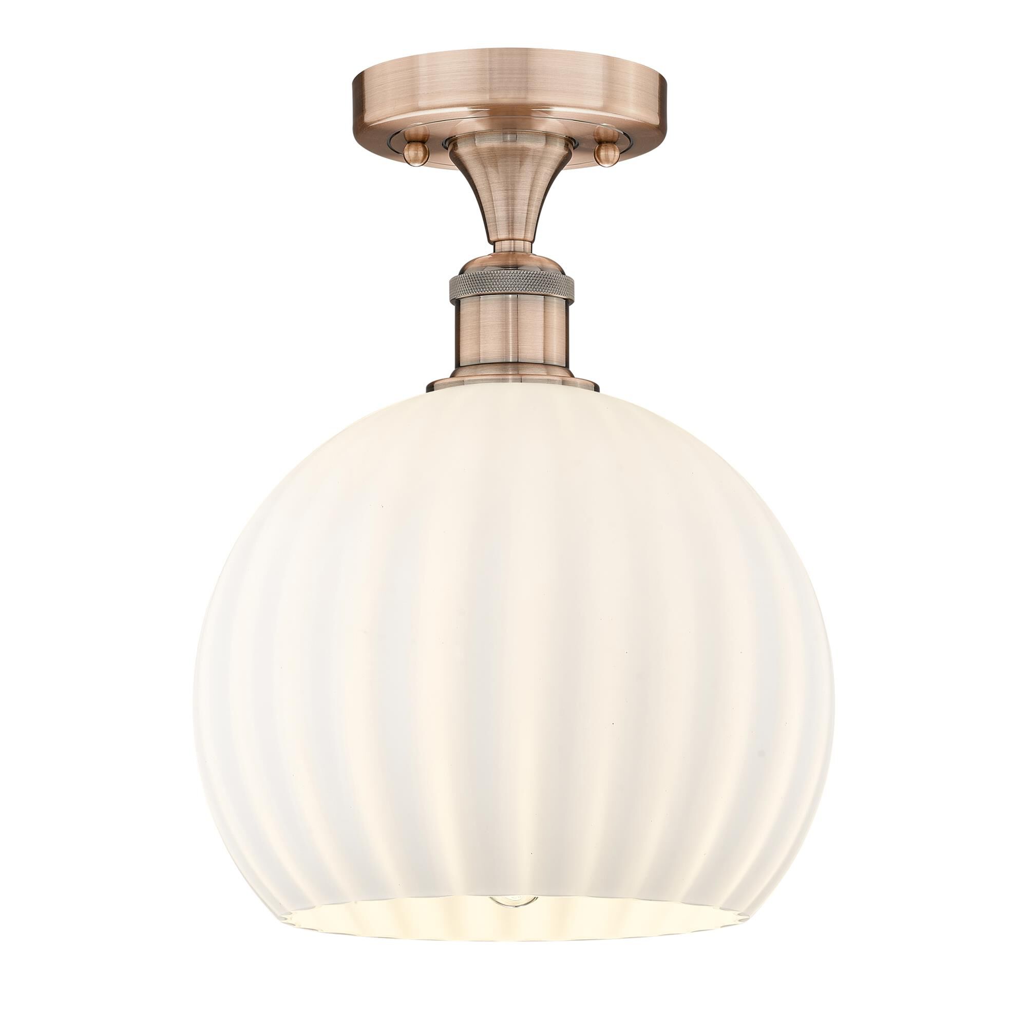 Bruno Marashlian White Venetian 10 Inch Semi Flush Mount by Innovations Lighting