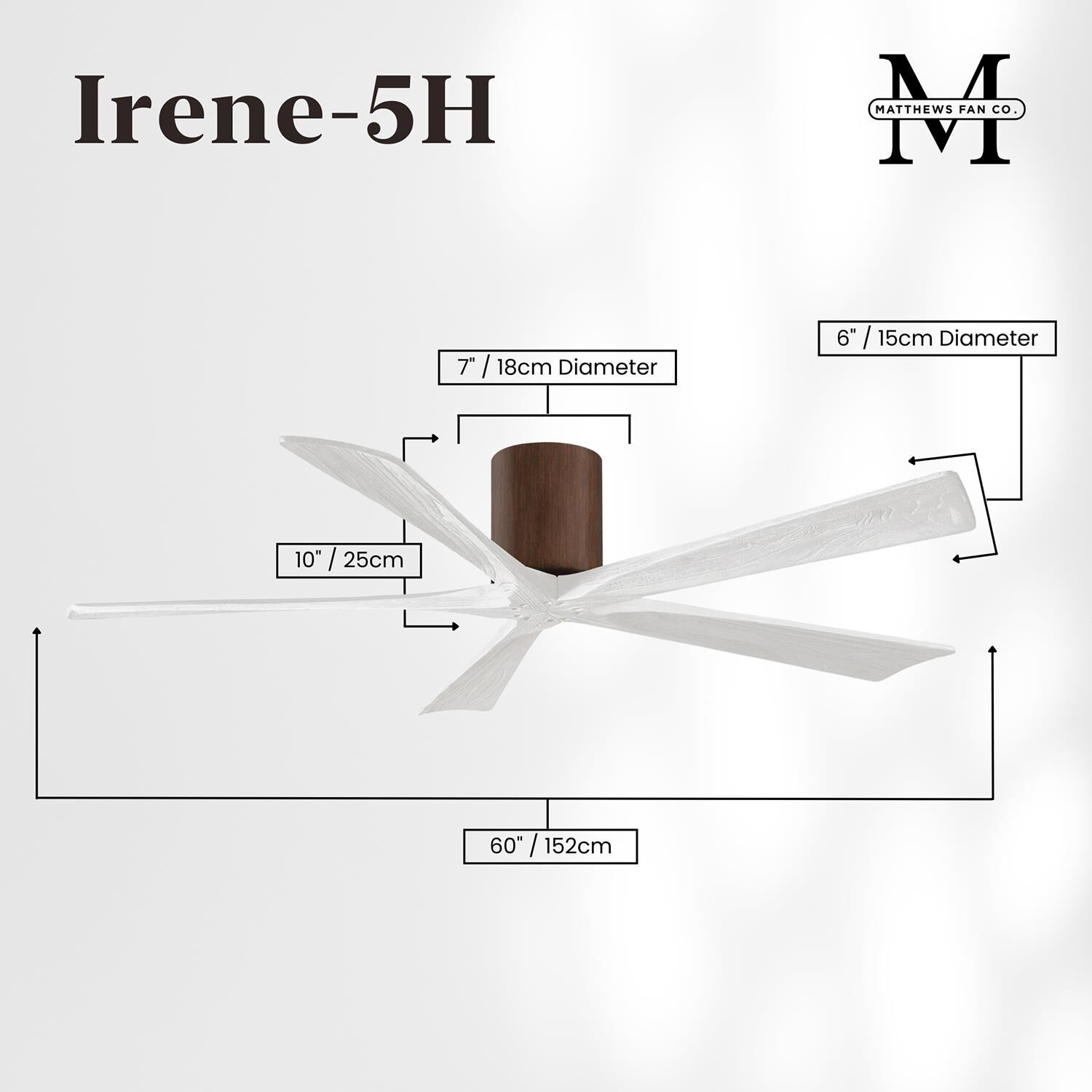 Irene 60 Inch Flush Mount Fan by Matthews Fan Company