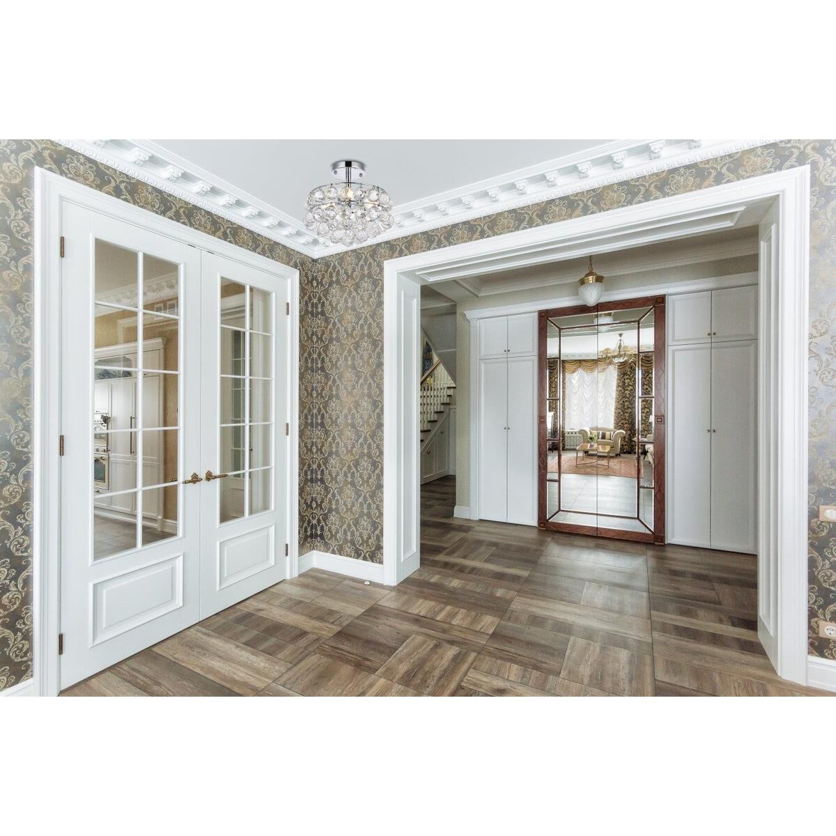 Savannah 12 Inch 3 Light Semi Flush Mount by Elegant Lighting