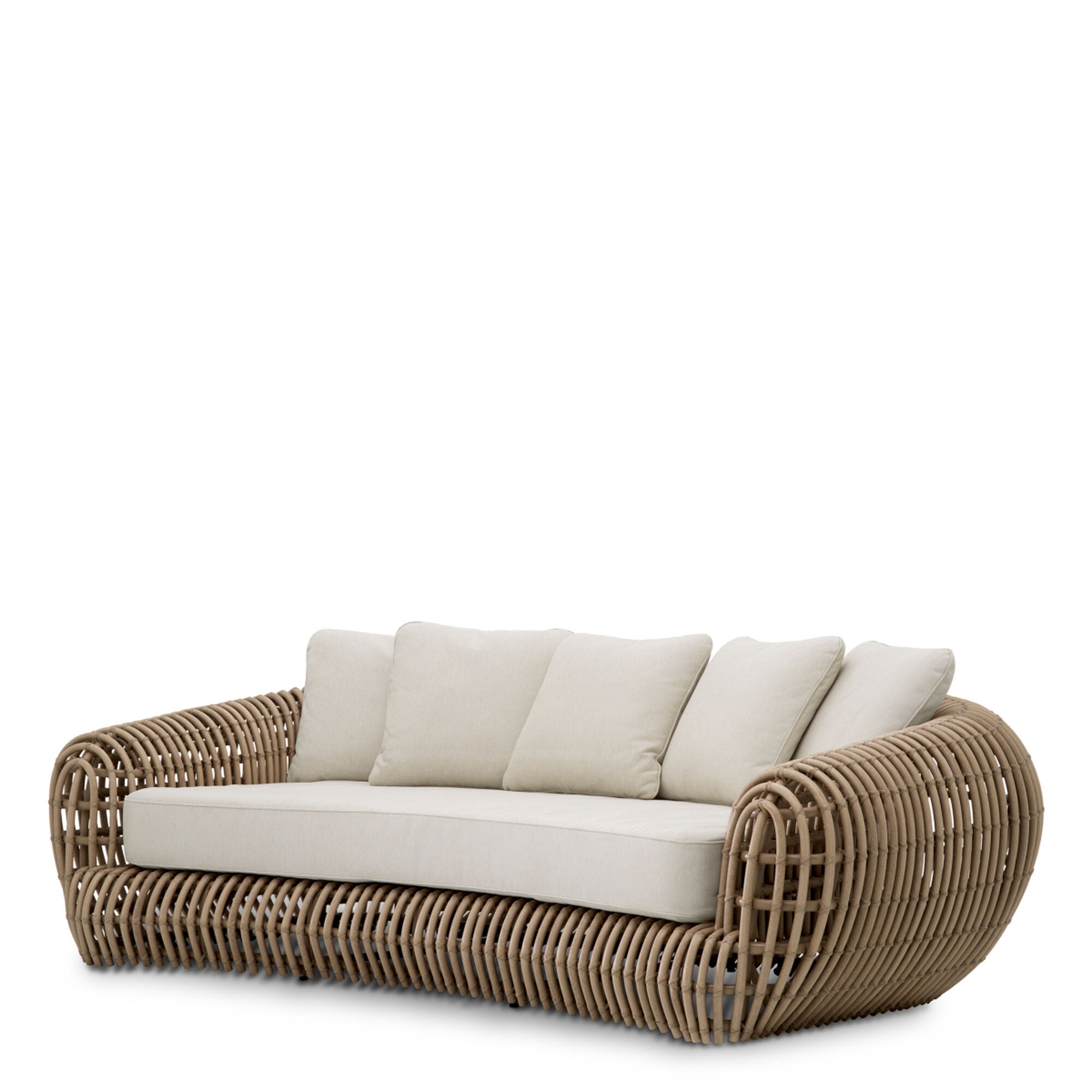 Shown in Faux Rattan, Viola Sand finish
