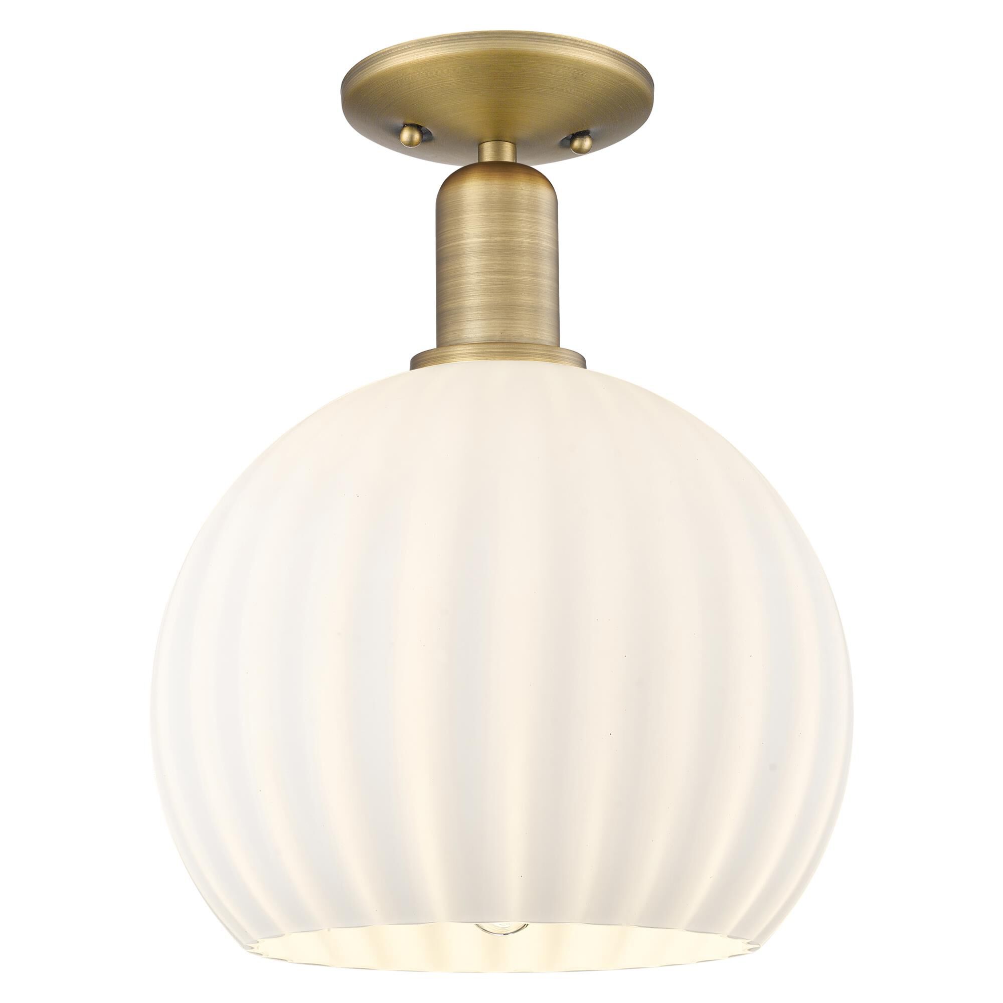 Bruno Marashlian White Venetian 10 Inch Semi Flush Mount by Innovations Lighting