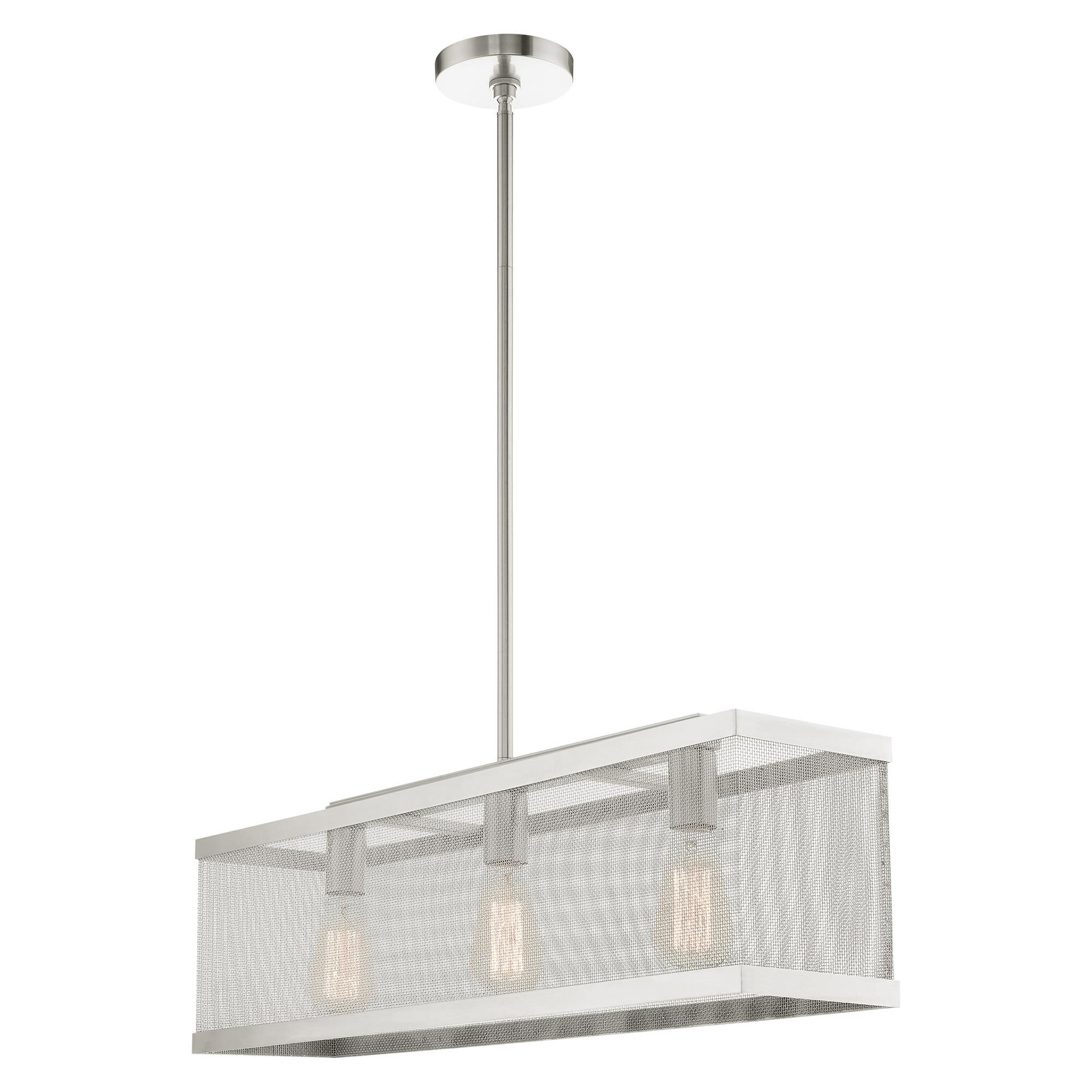 Industro 30 Inch 3 Light Linear Suspension Light by Livex Lighting