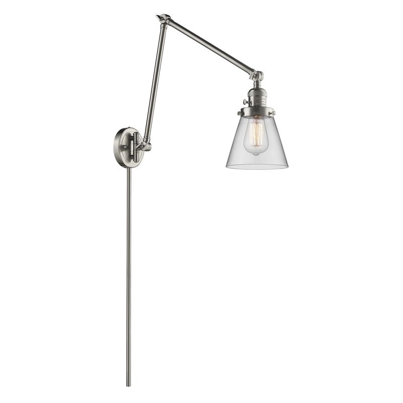 Bruno Marashlian Small Cone Wall Swing Lamp by Innovations Lighting