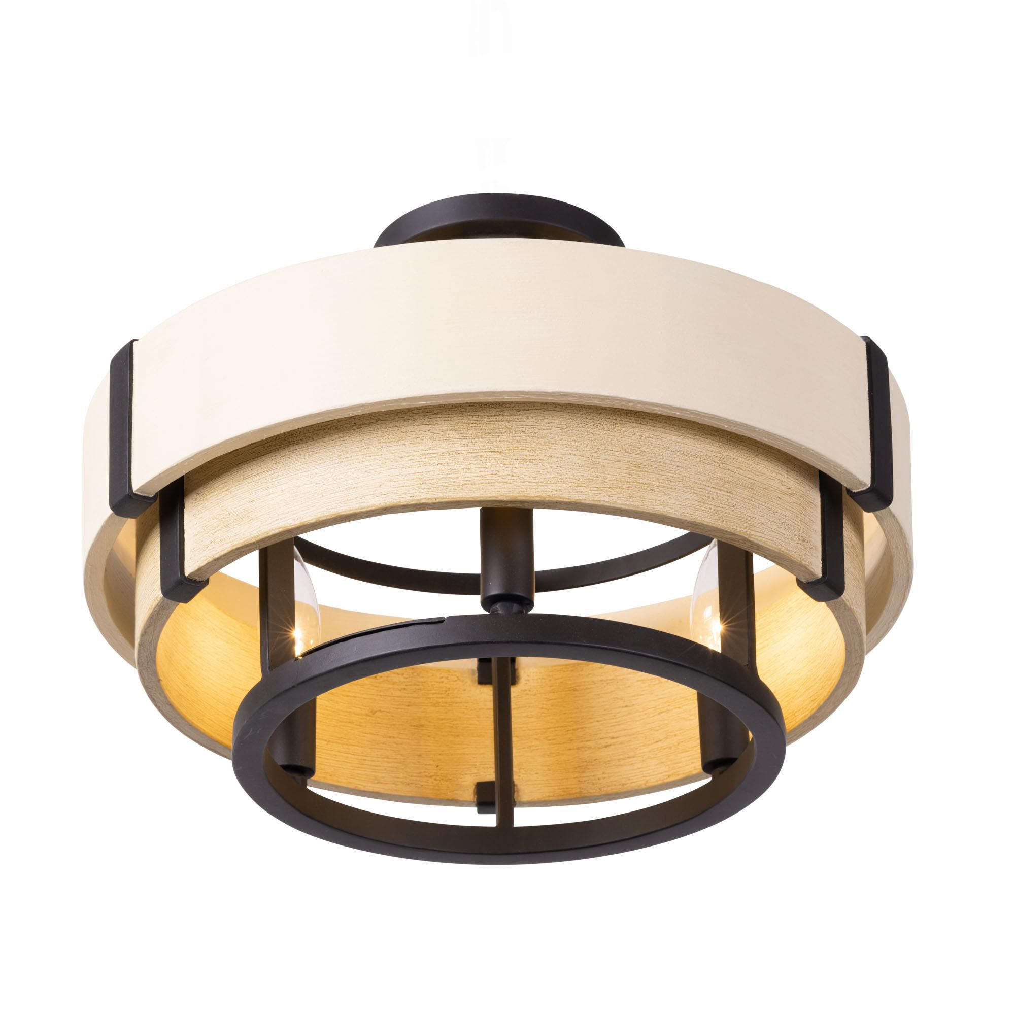 Blonde Moment 16 Inch 3 Light Semi Flush Mount by Varaluz