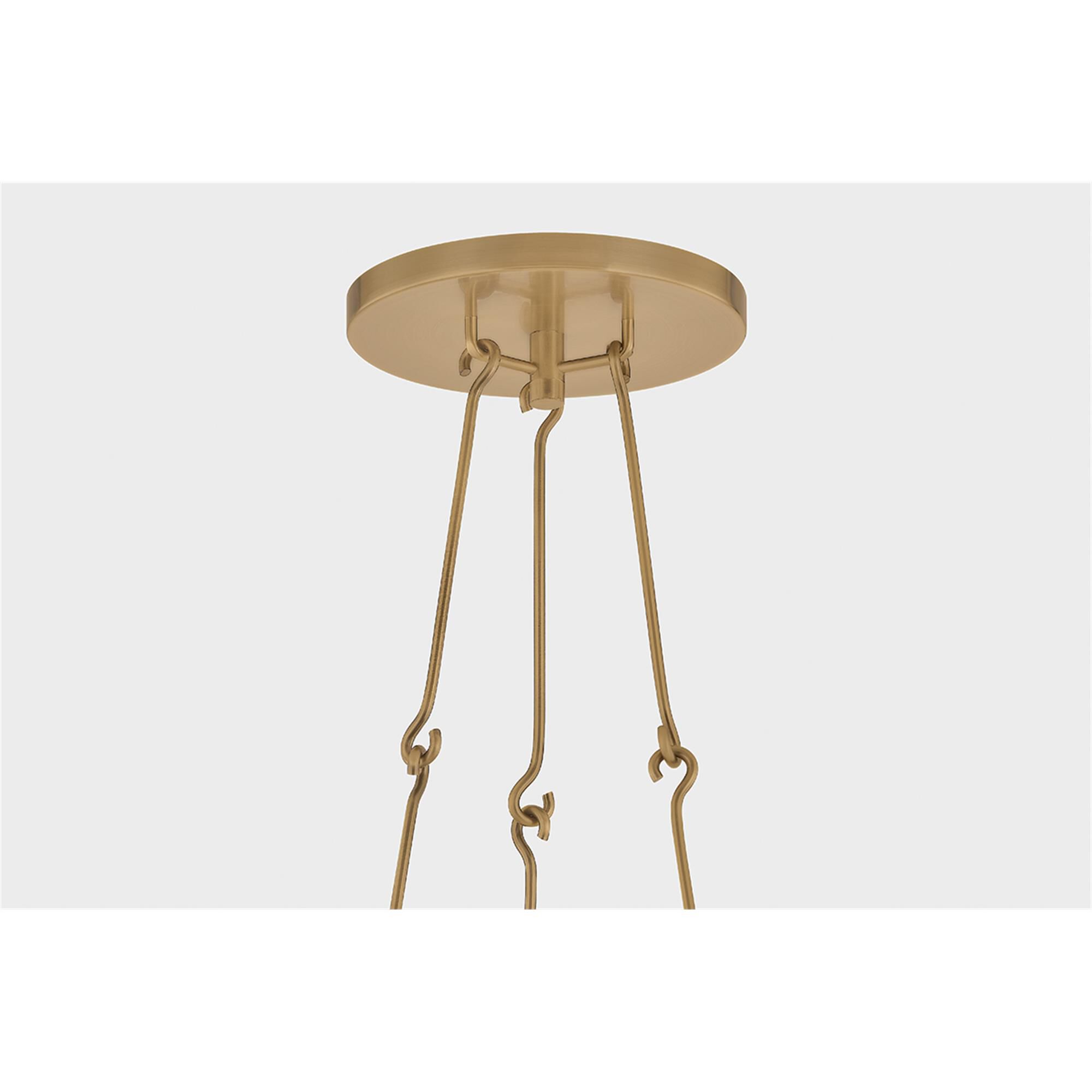 Shown in Patina Brass finish and Natural Linen shade