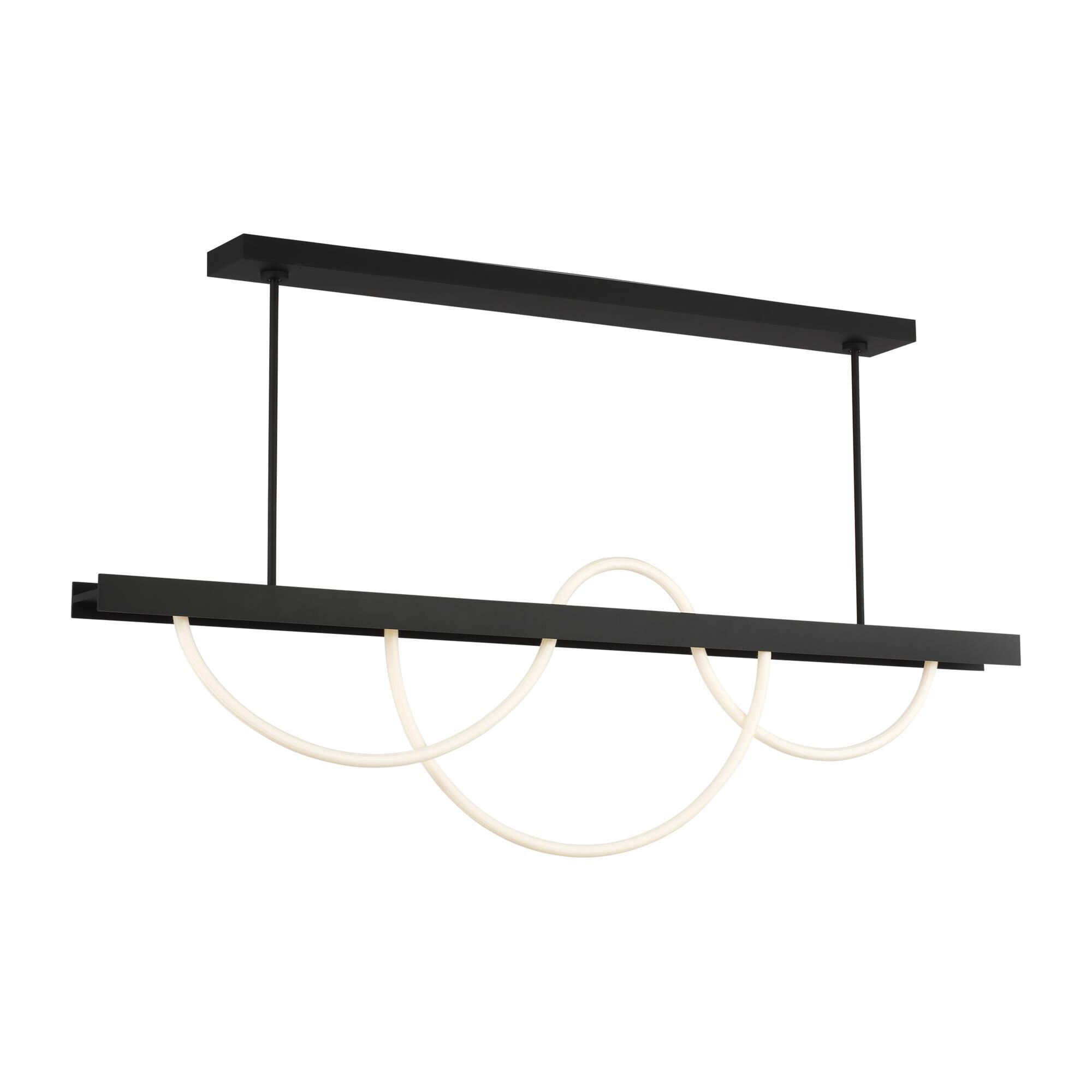 Shown in Nightshade Black finish and Rope shade