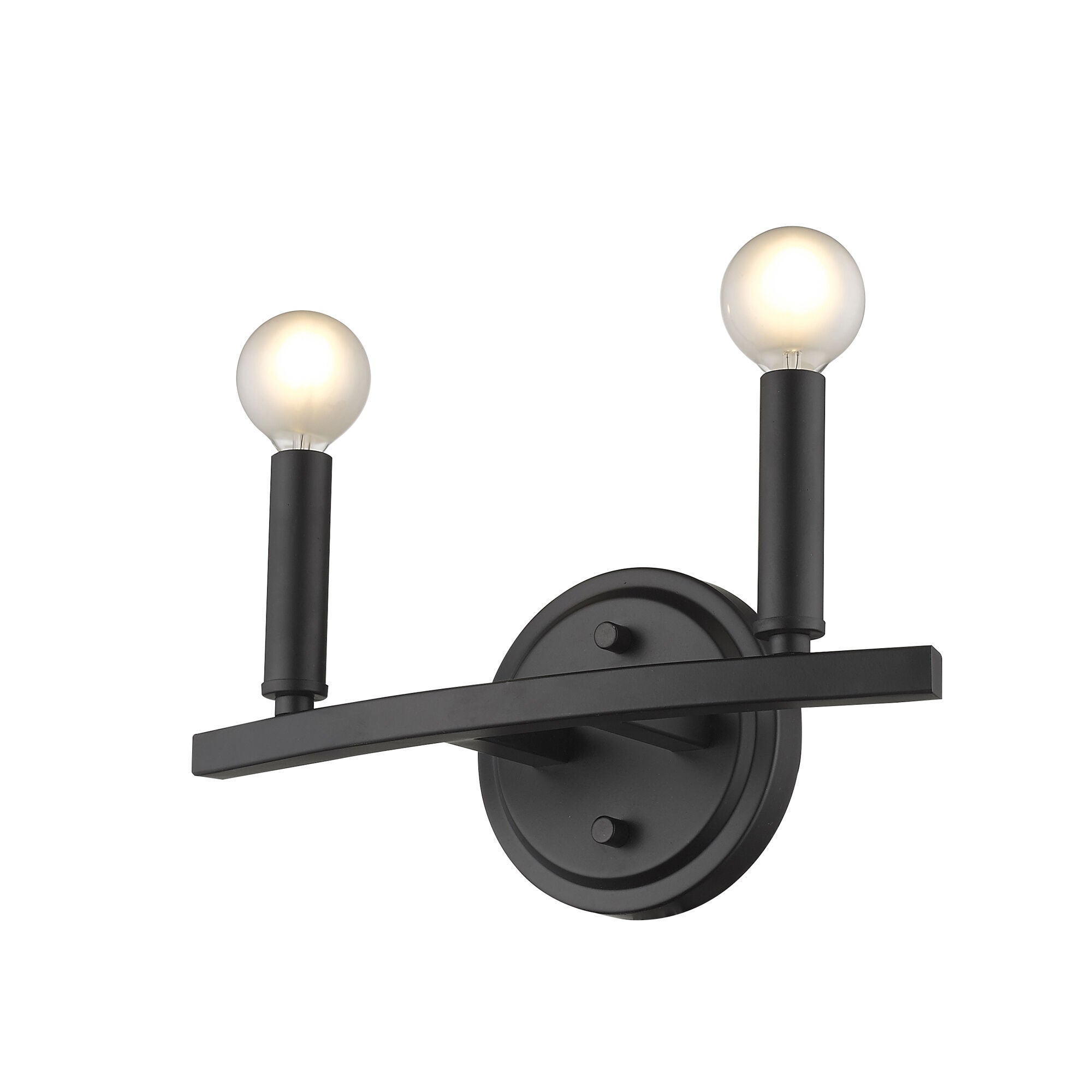 Shown in Matte Black finish and -- glass and -- shade