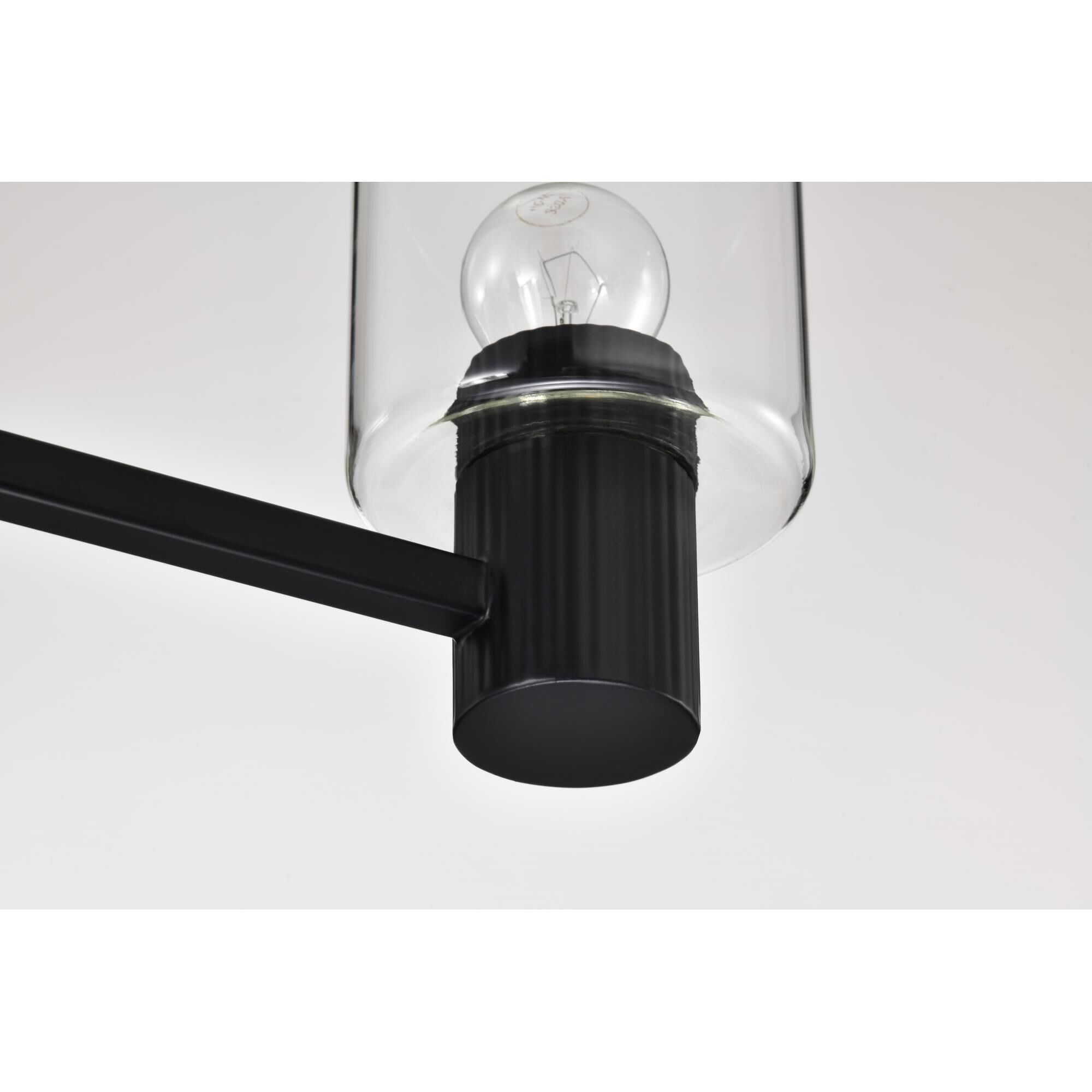 Shown in Matte Black finish and Clear glass