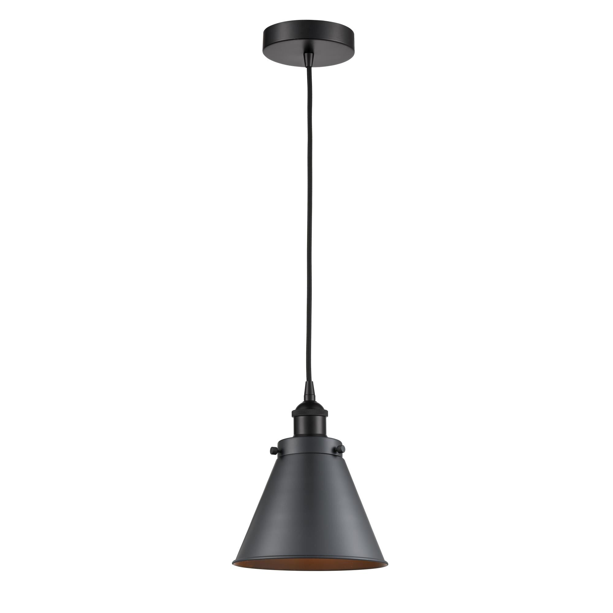 Shown in Matte Black finish and Matte Black Appalachian shade