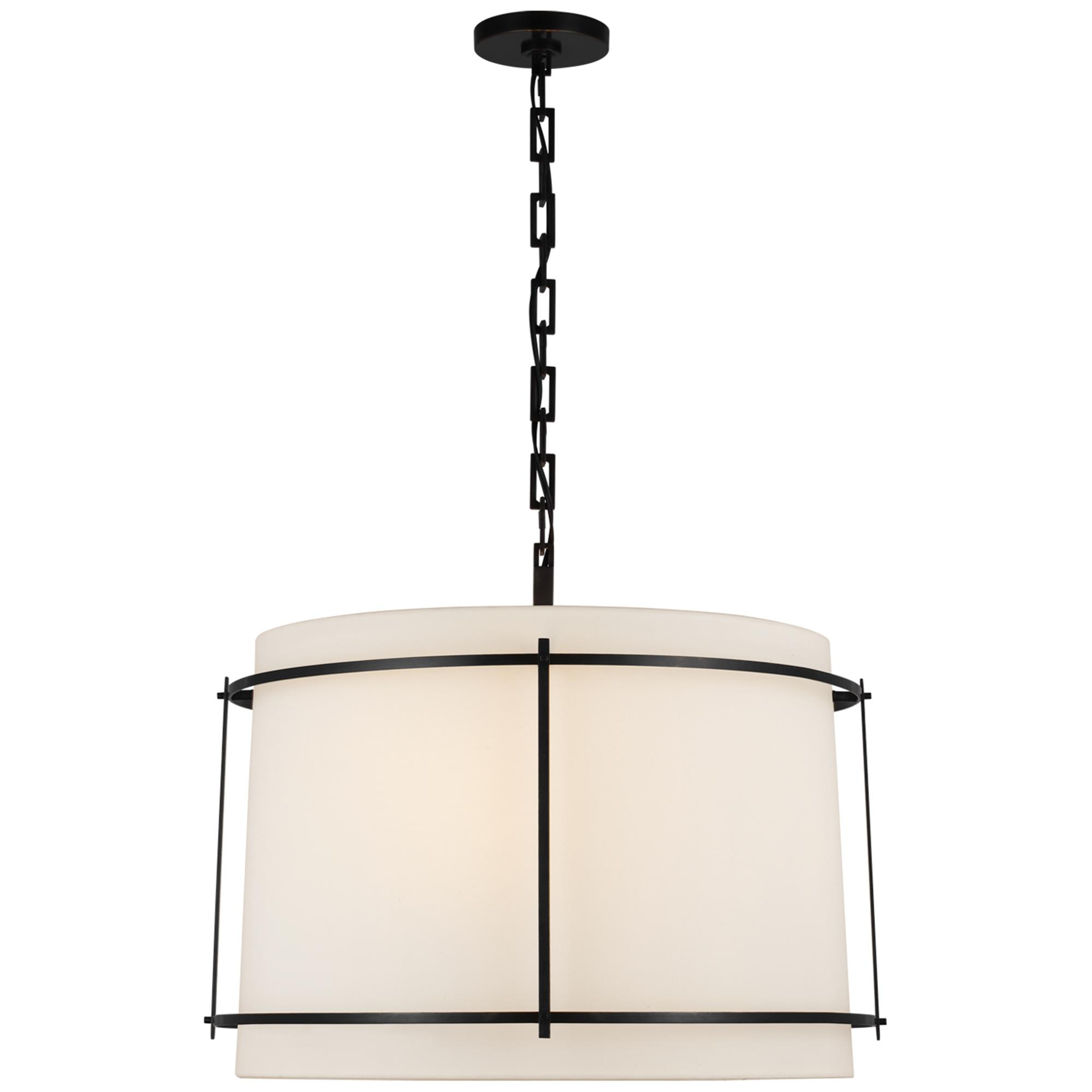 Shown in Bronze finish and Linen shade