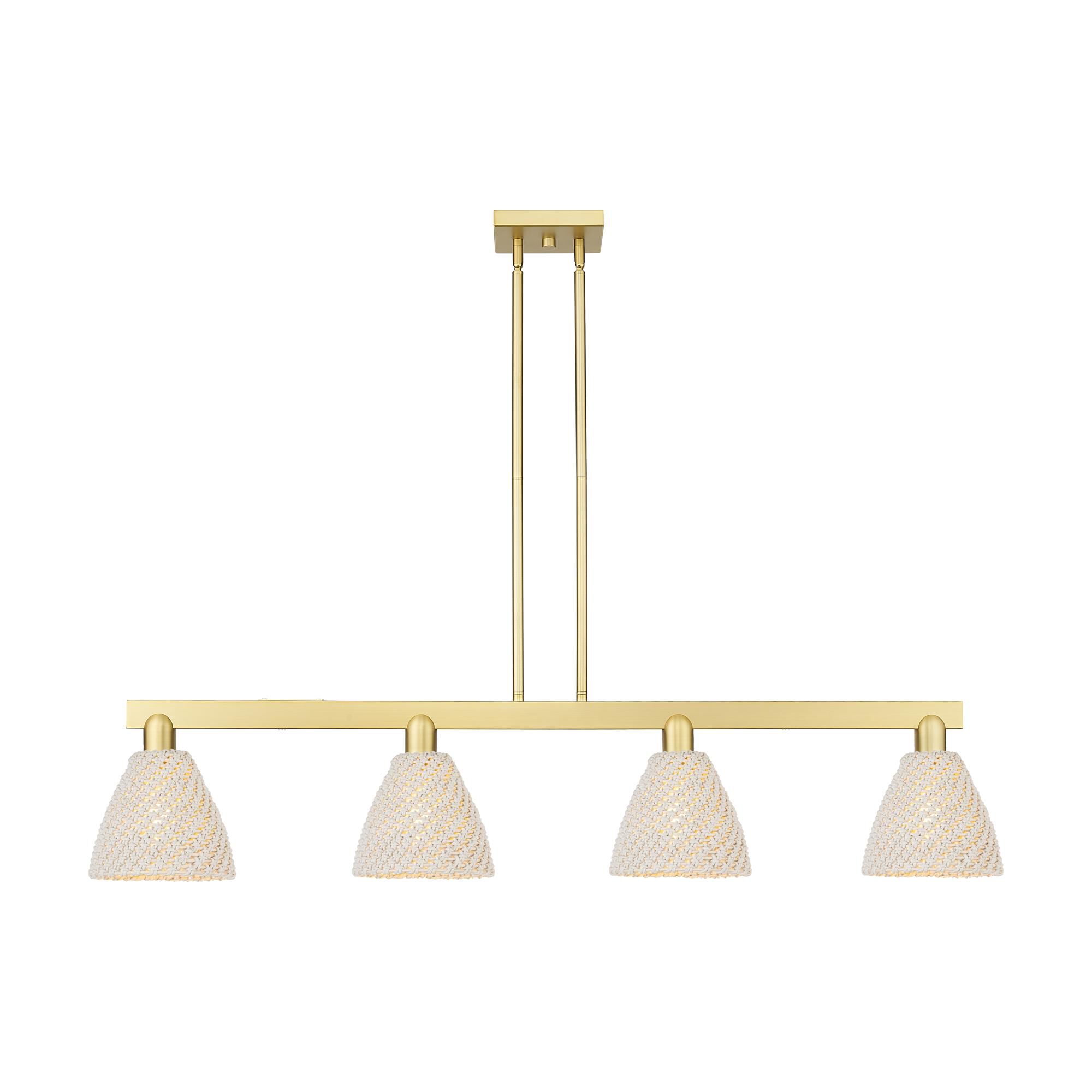 Shown in Satin Gold finish and Natural shade