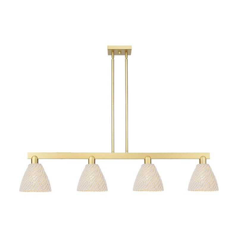 Bruno Marashlian Natural Ballston Dome 48 Inch Linear Suspension Light by Innovations Lighting