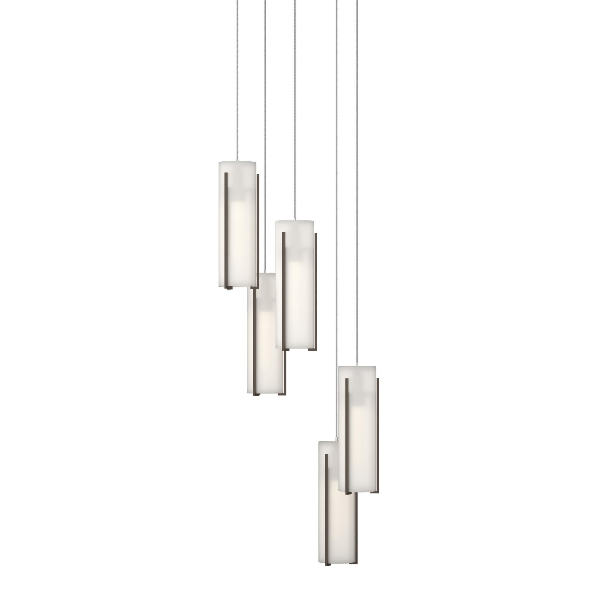 Exos Glass 14 Inch Multi Light Pendant by Hubbardton Forge