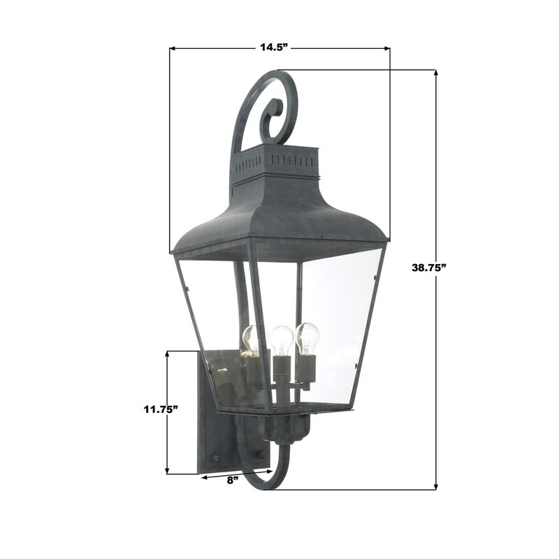 Dumont 38 Inch Outdoor Wall Light by Crystorama