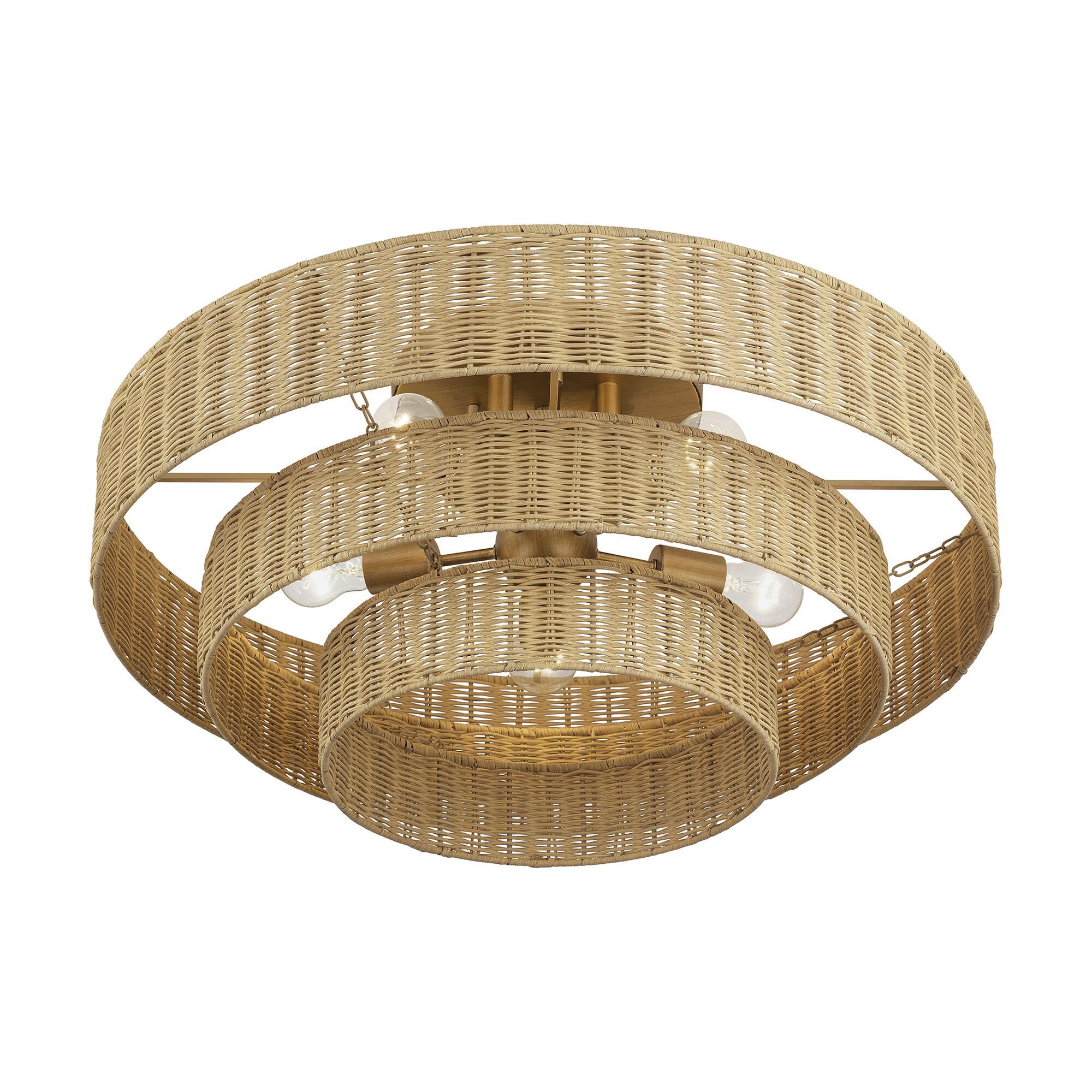 Weavington 28 Inch Semi Flush Mount by Livex Lighting