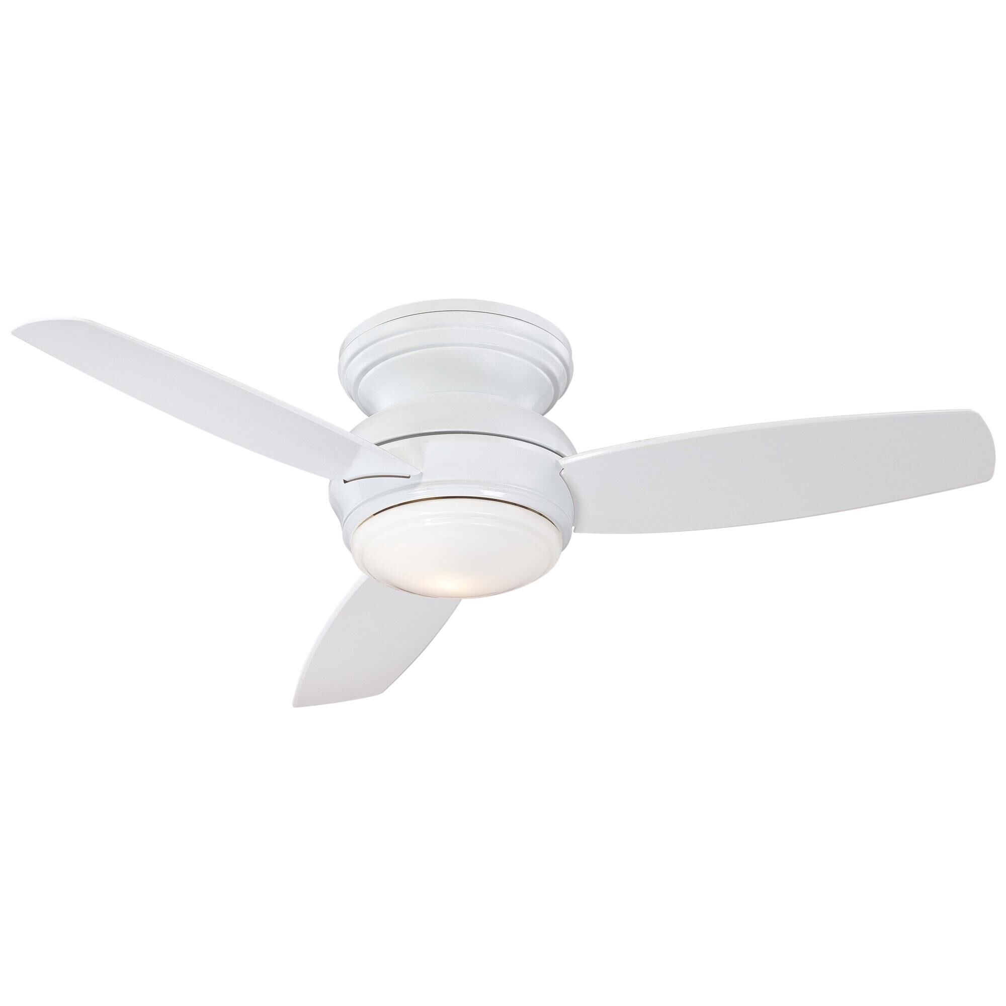Traditional Concept Outdoor Rated 44 Inch Flush Mount Fan with Light Kit by Minka Aire