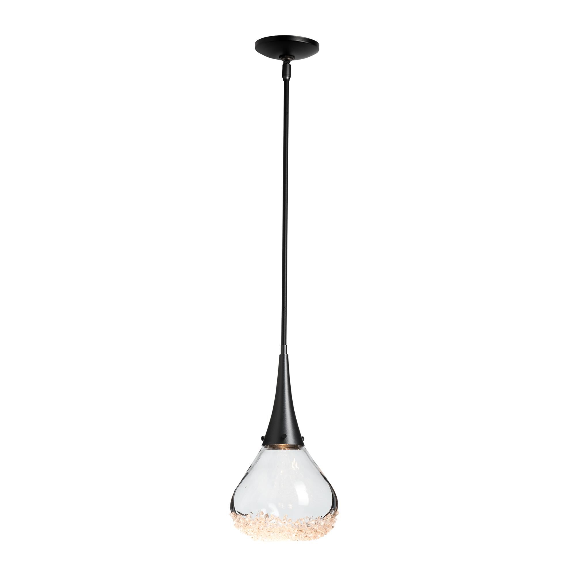 Shown in Black finish and Clear glass