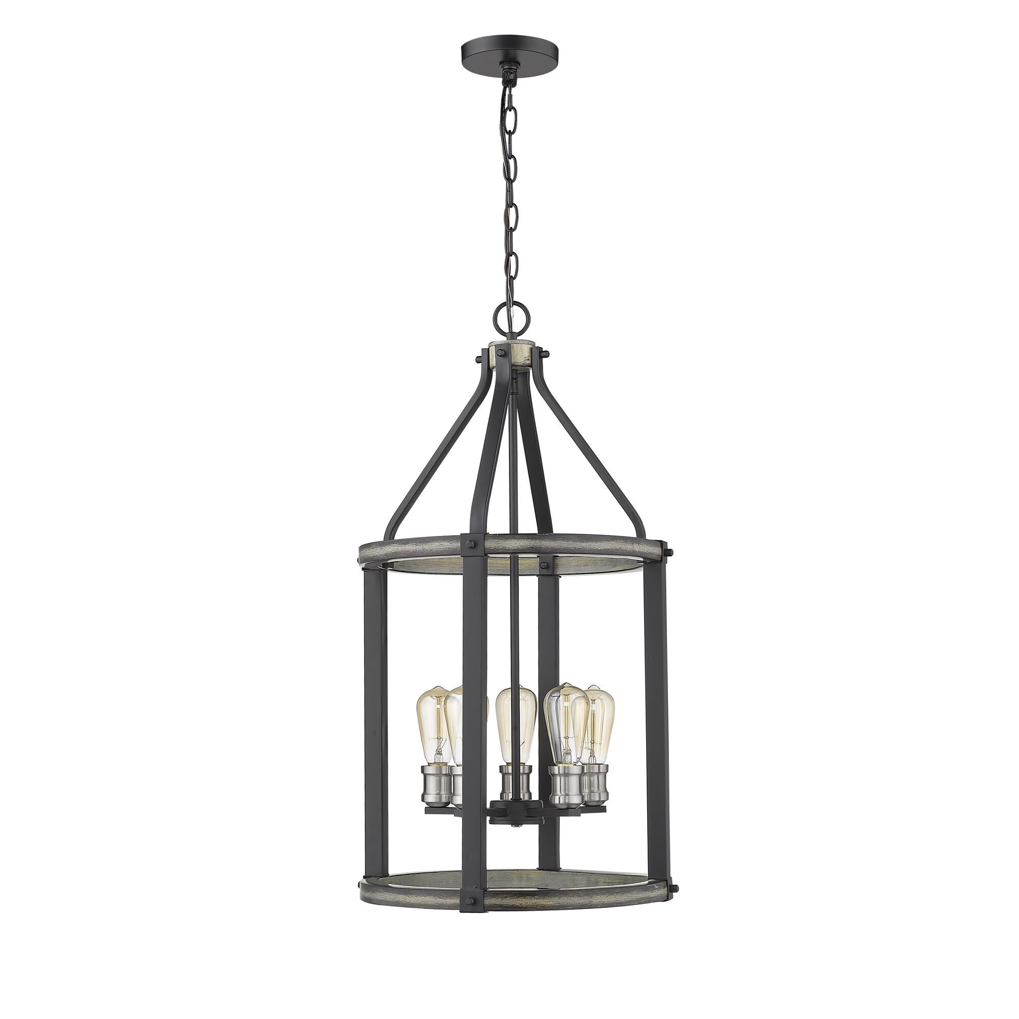 Shown in Ashen Barnboard finish and --- glass and --- shade