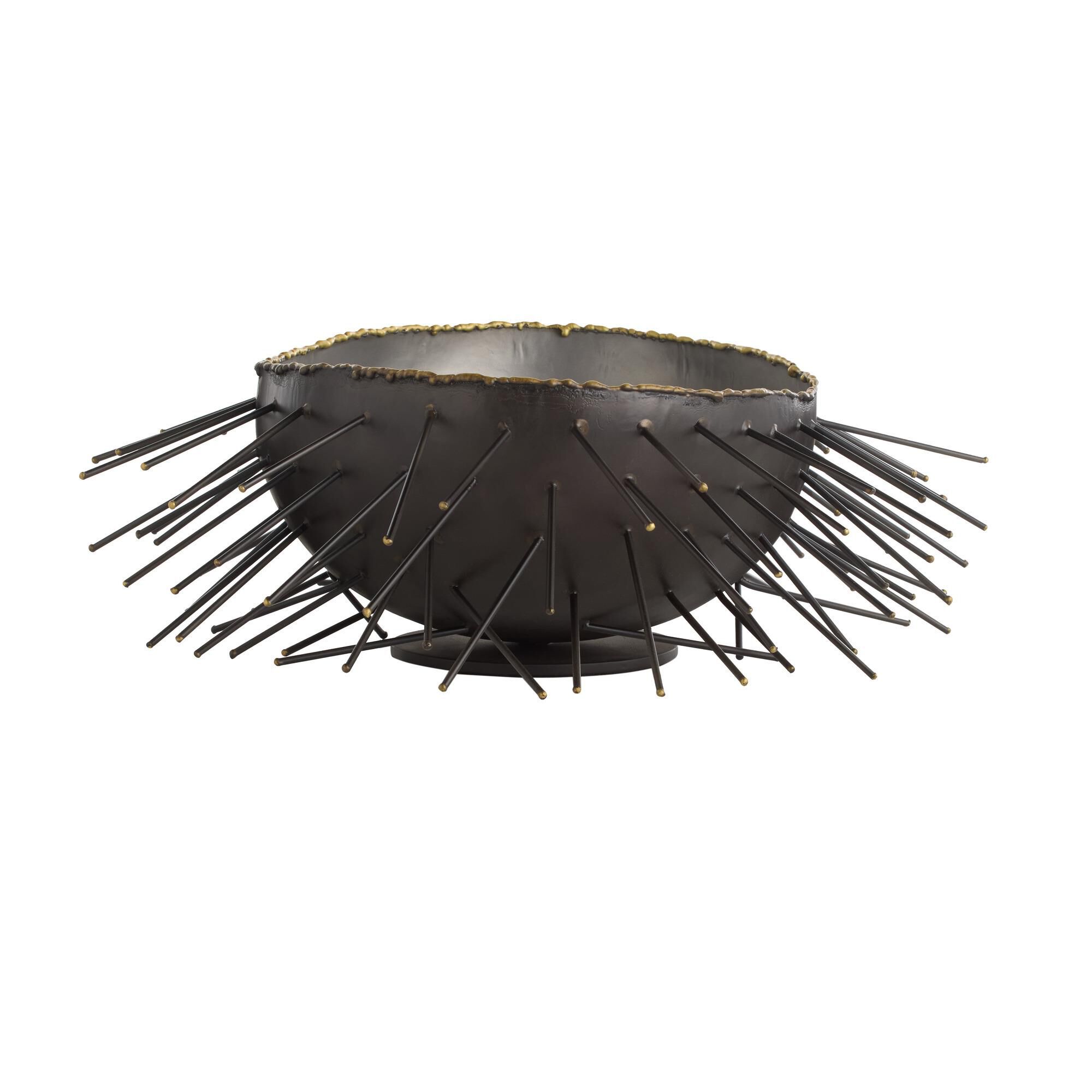 Shown in Natural Iron finish and Antique Brass accent