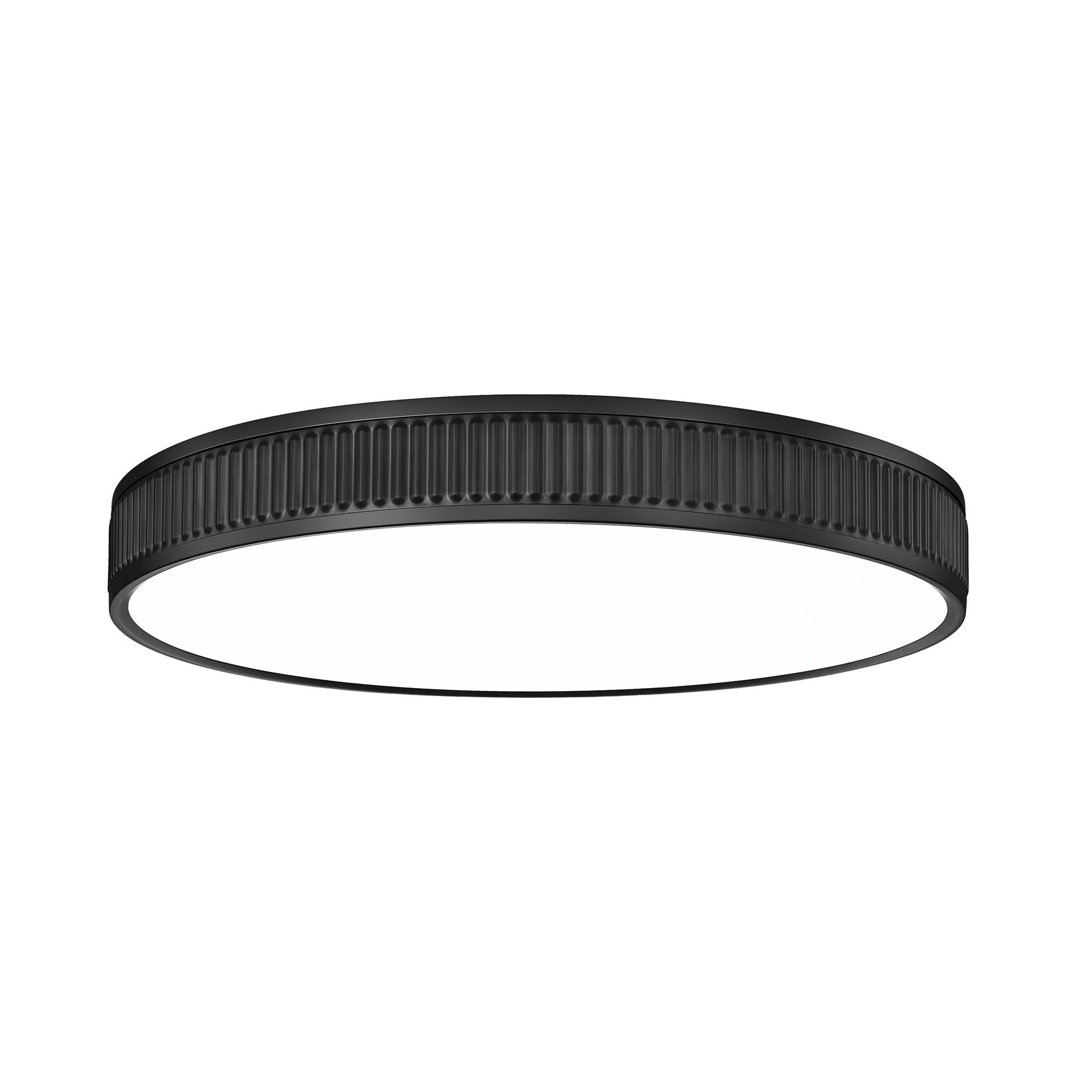 Shown in Matte Black finish and Frosted glass and Frosted shade