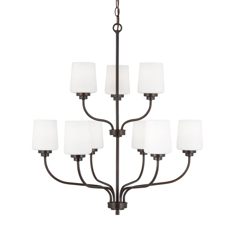 Windom 28 Inch 9 Light Chandelier by Generation Lighting