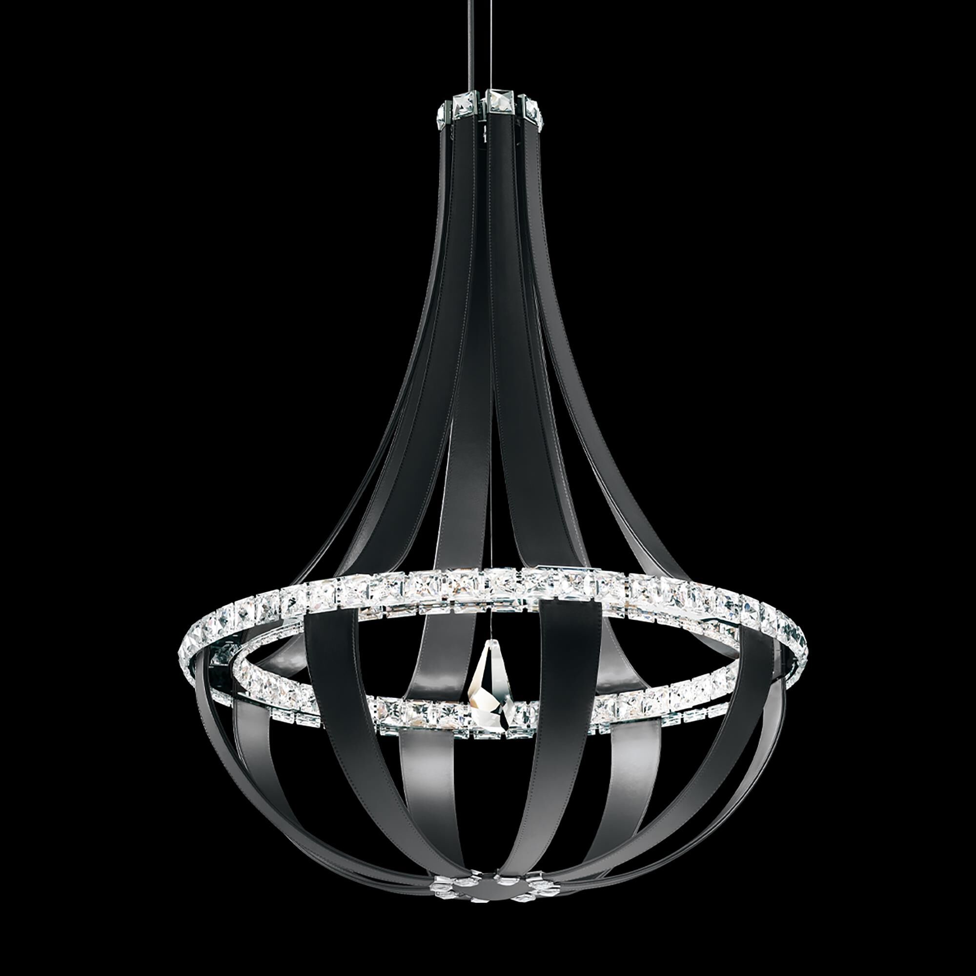 Shown in Grizzly Black finish and Clear Radiance crystal
