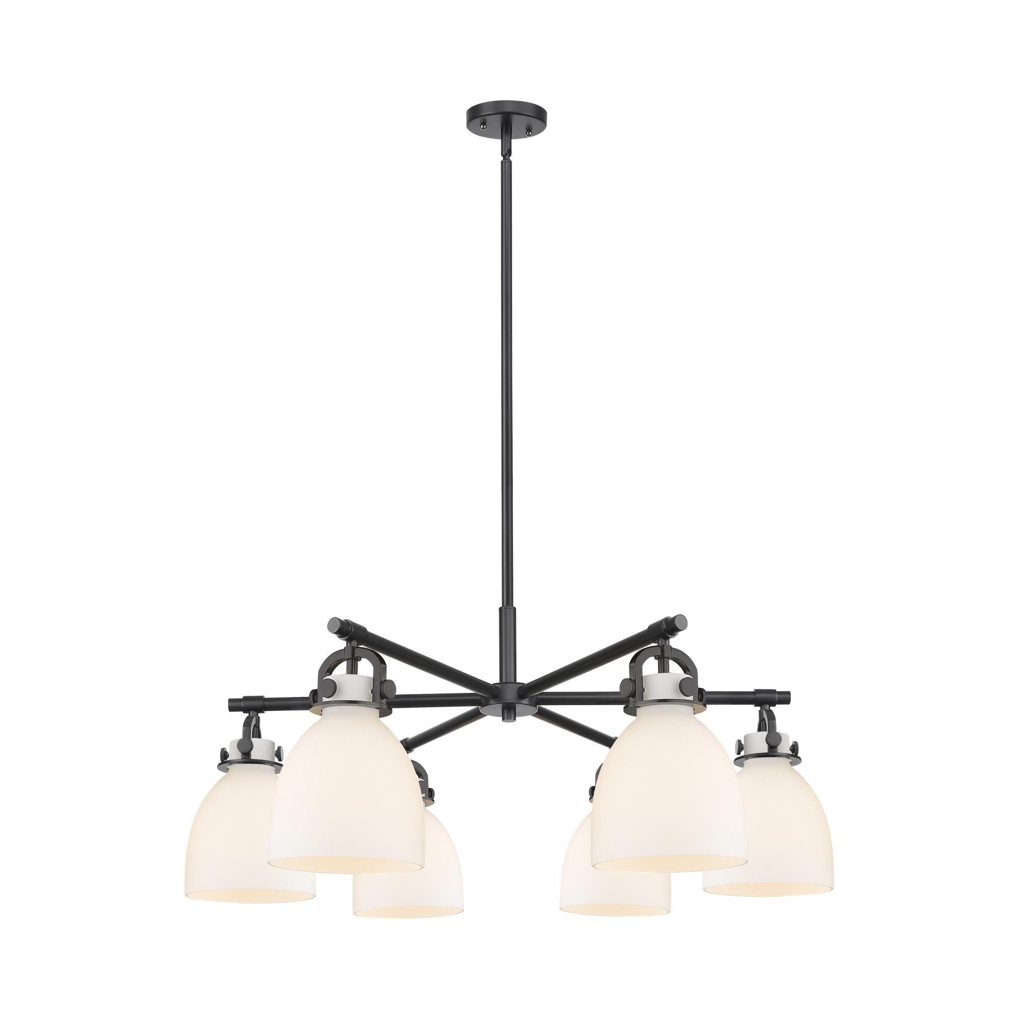 Shown in Matte Black finish and White shade