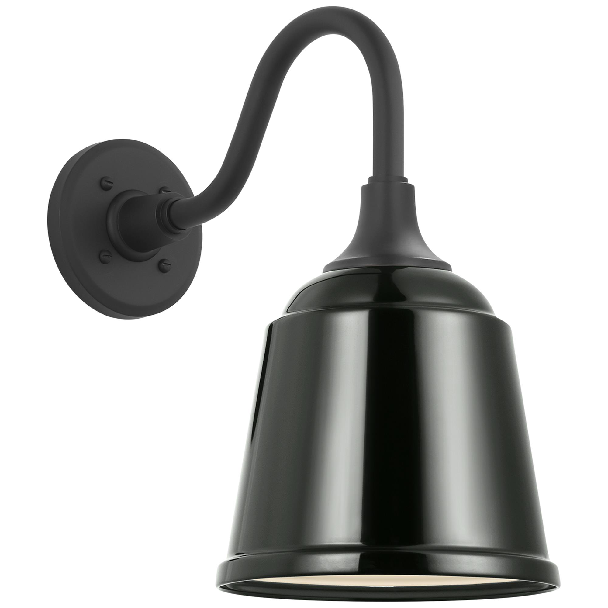 Shown in Matte Black finish and Green Rockhouse shade
