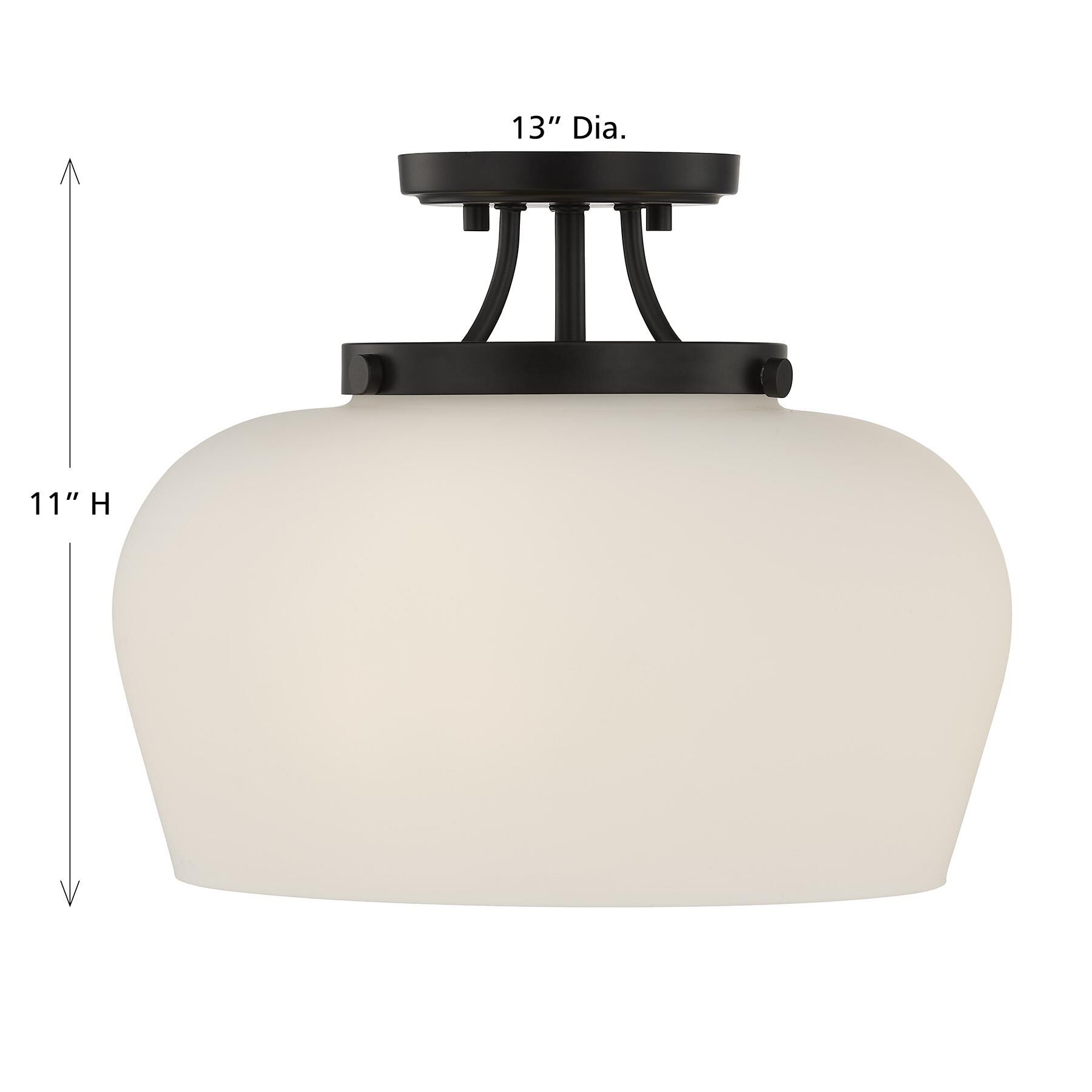 Octave 13 Inch Semi Flush Mount by Savoy House