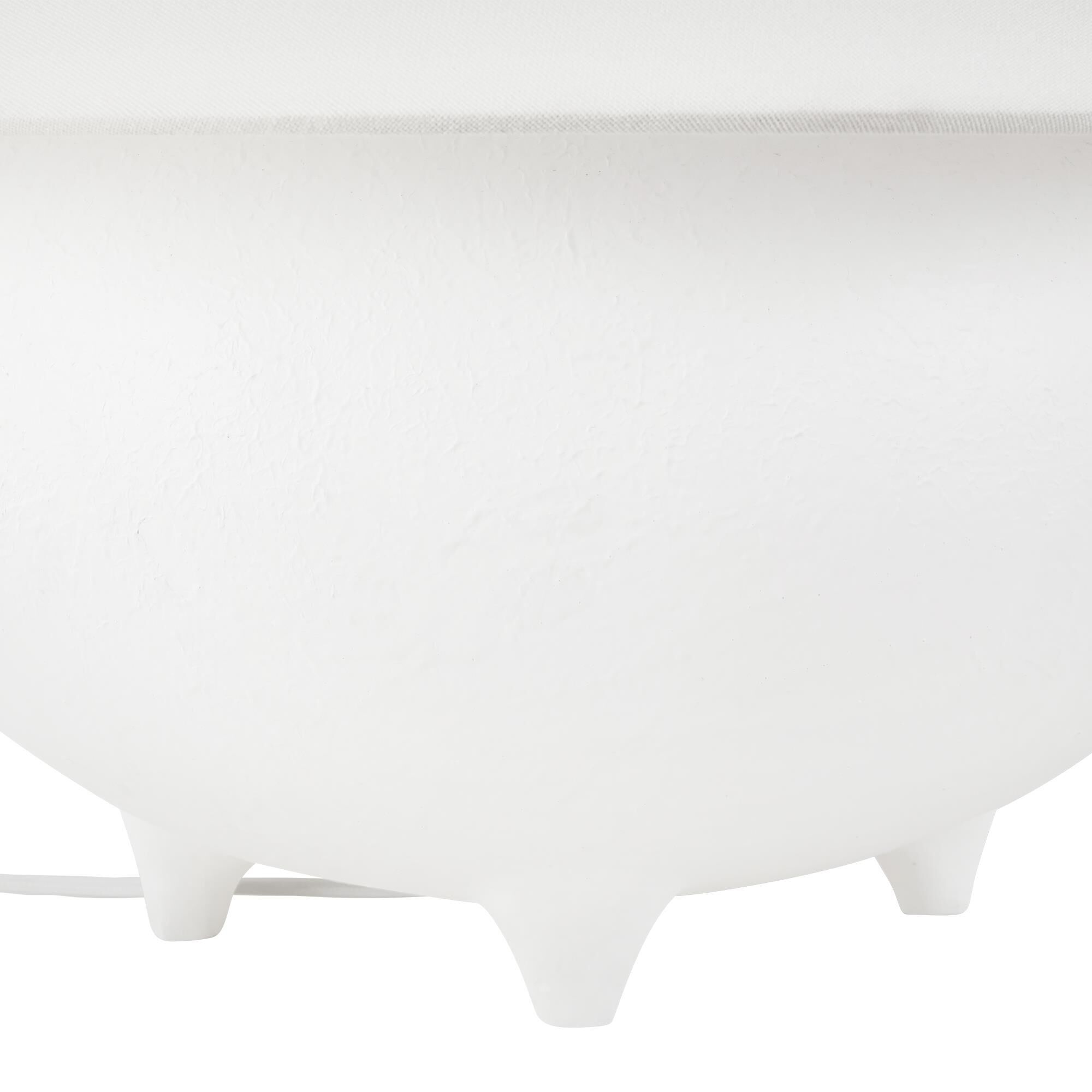 Shown in Antique White finish and White Linen shade