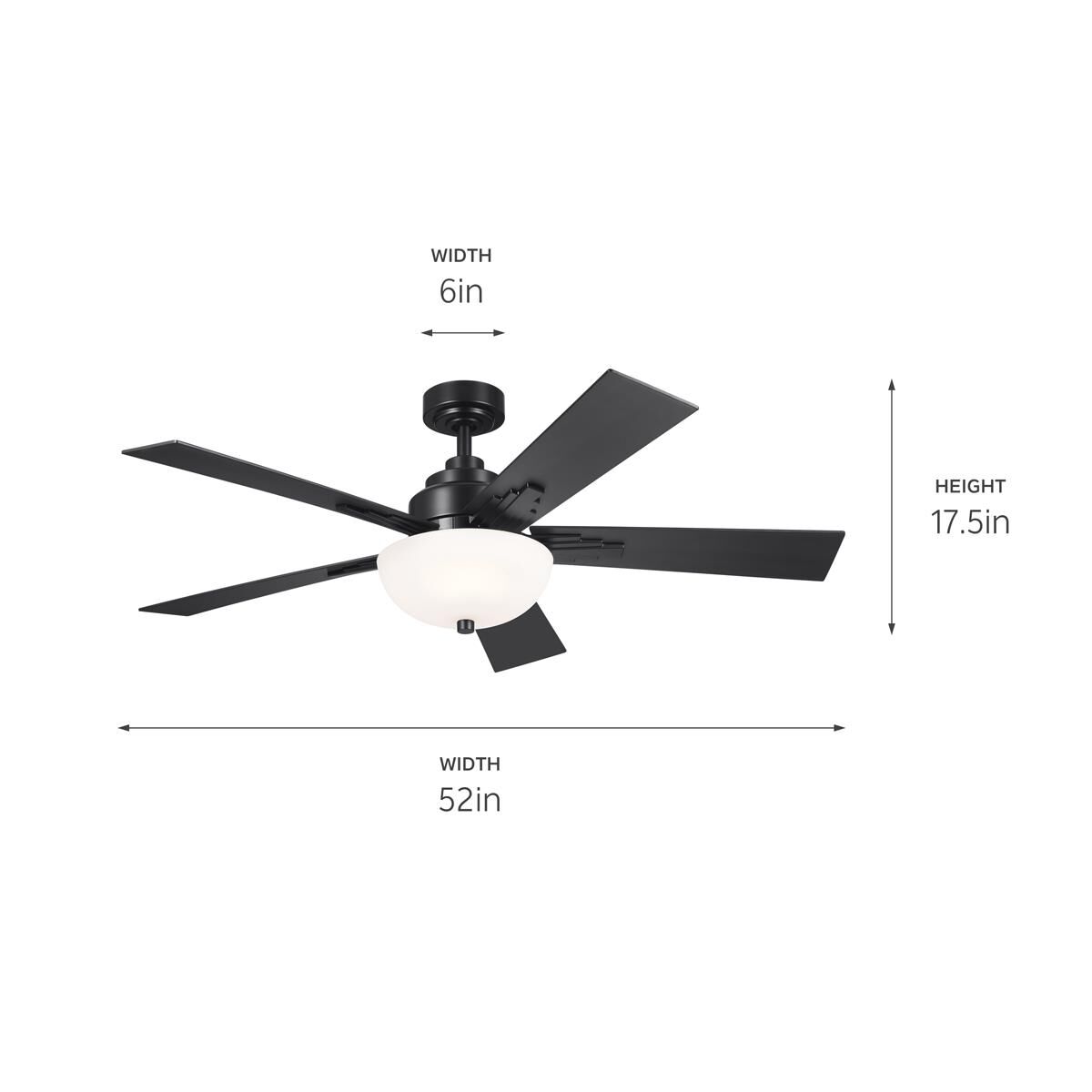 Vinea 52 Inch Ceiling Fan with Light Kit by Kichler Lighting