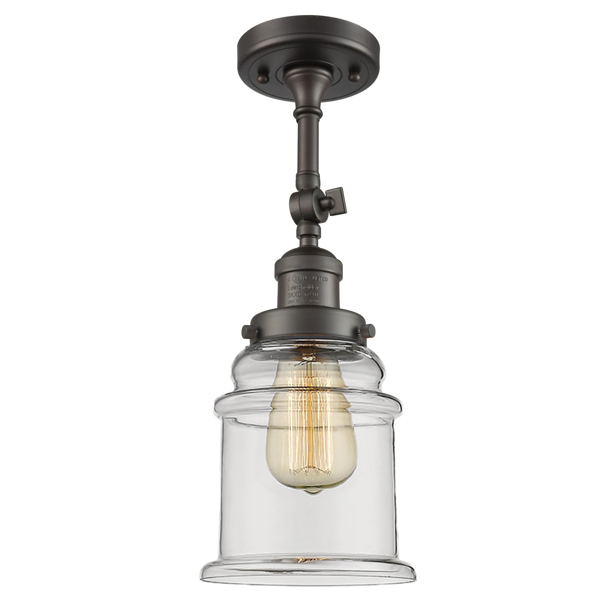 Bruno Marashlian Canton 6 Inch 1 Light Semi Flush Mount by Innovations Lighting