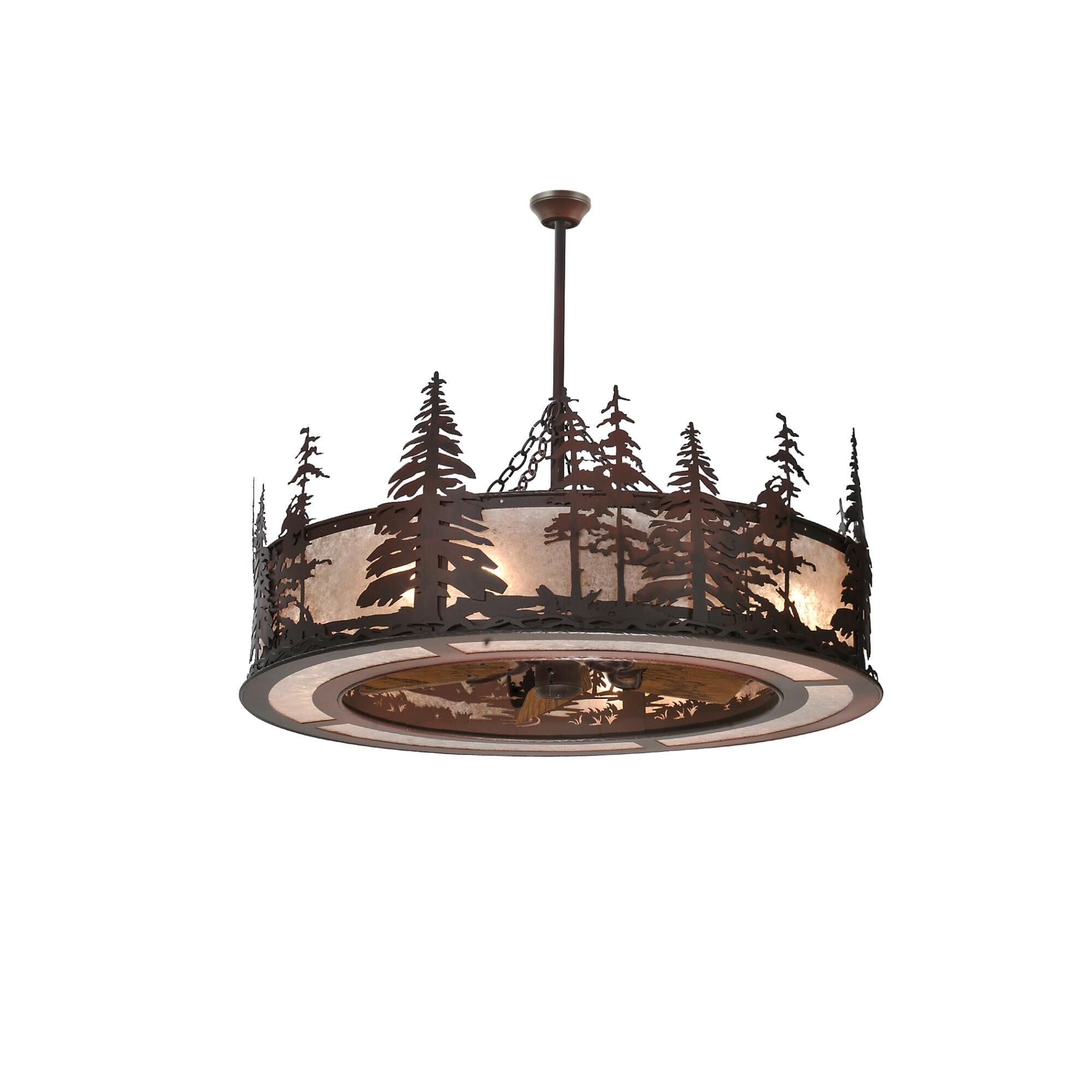 Tall Pines 44 Inch Chandelier Ceiling Fan by Meyda Lighting