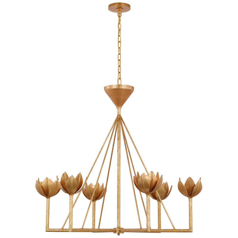 Julie Neill Alberto 38 Inch 6 Light LED Chandelier by Visual Comfort Signature Collection