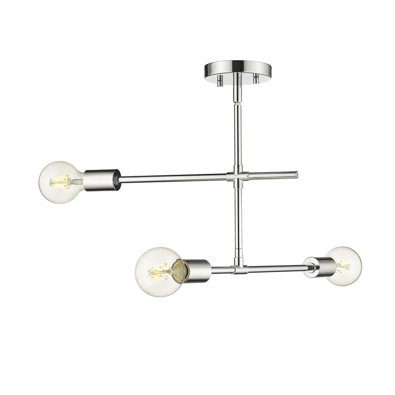 Modernist 23 Inch 3 Light Semi Flush Mount by Z-Lite