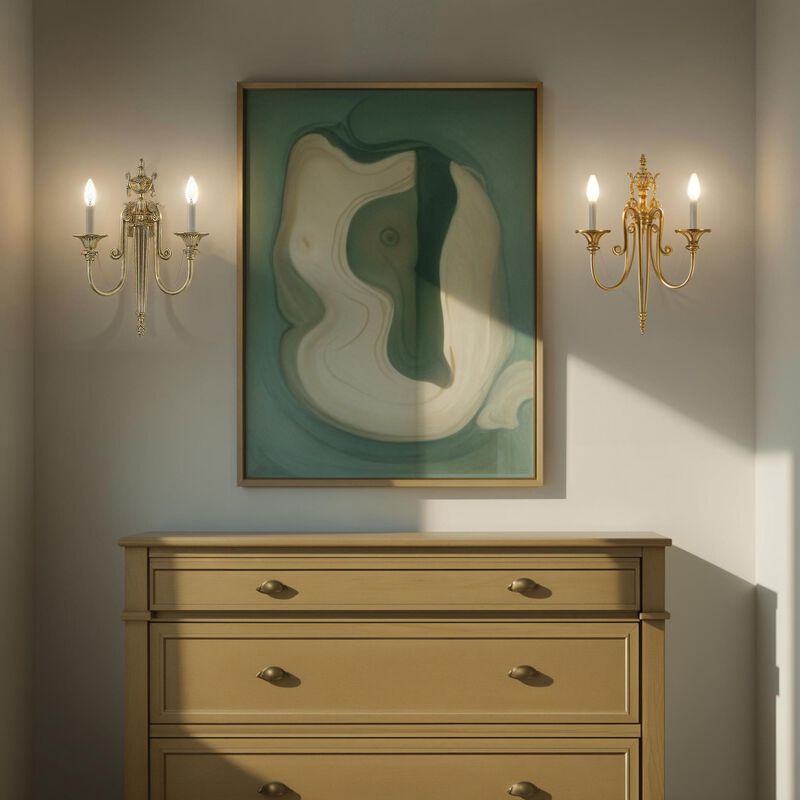 Cast Brass Wall Mount 20 Inch 2 Light Bath Vanity Light by Crystorama