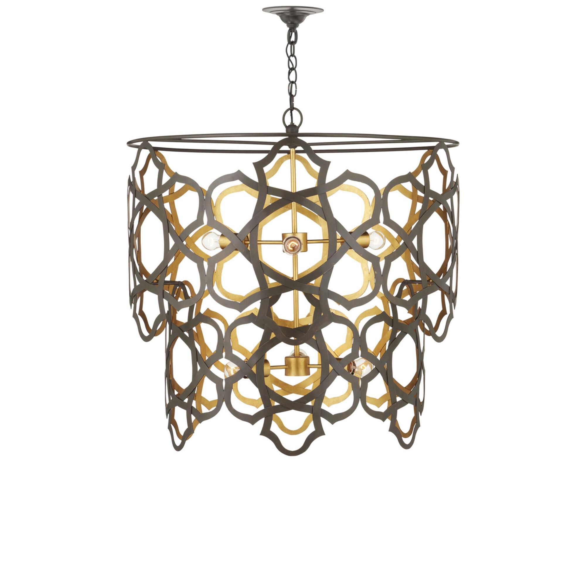 Mauresque 32 Inch 6 Light Chandelier,