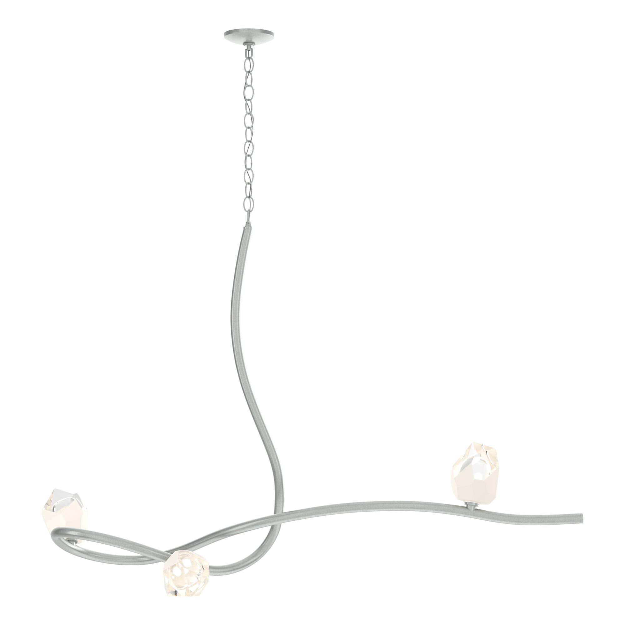 Shown in Vintage Platinum finish and White Crystal glass