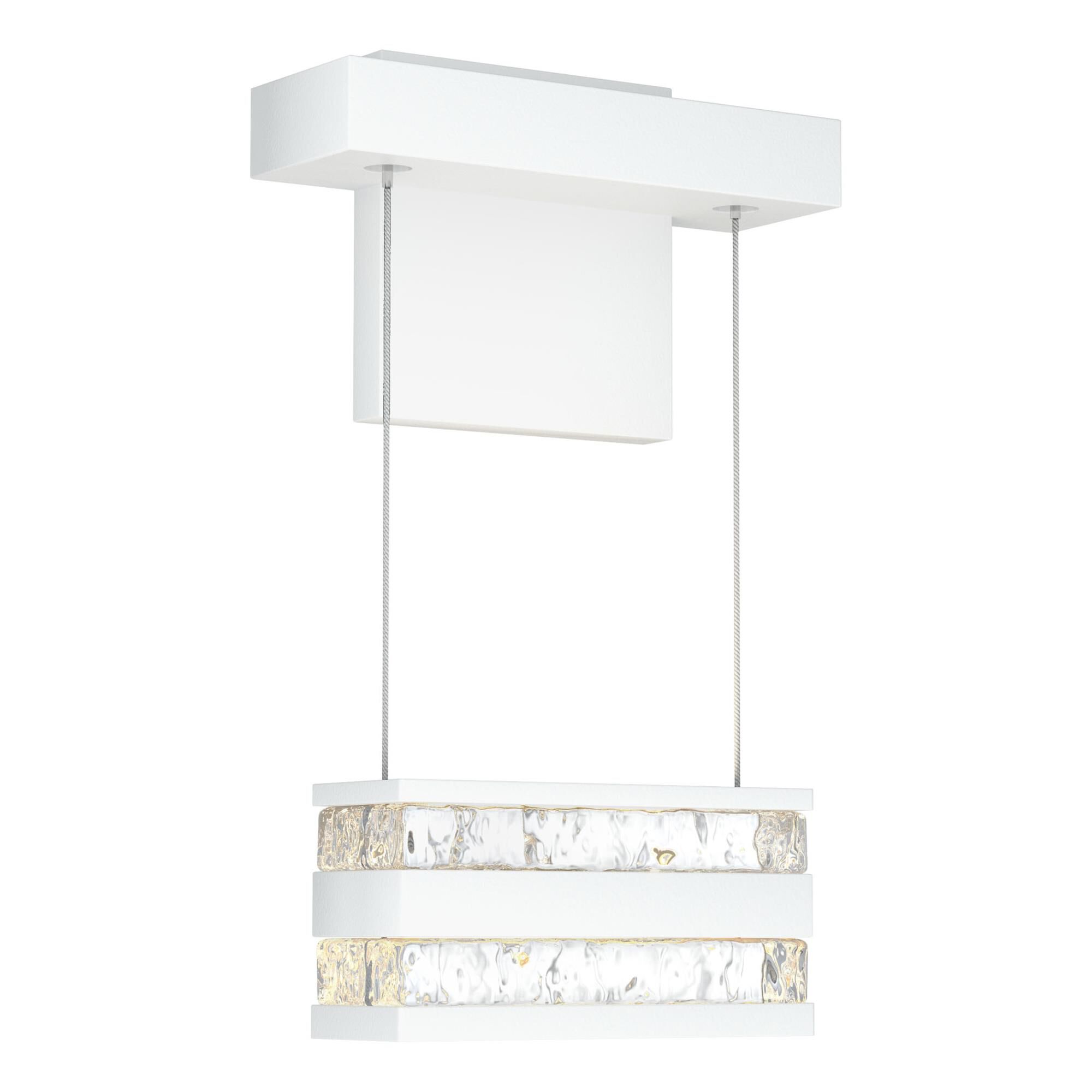 Shown in White finish and Clear glass