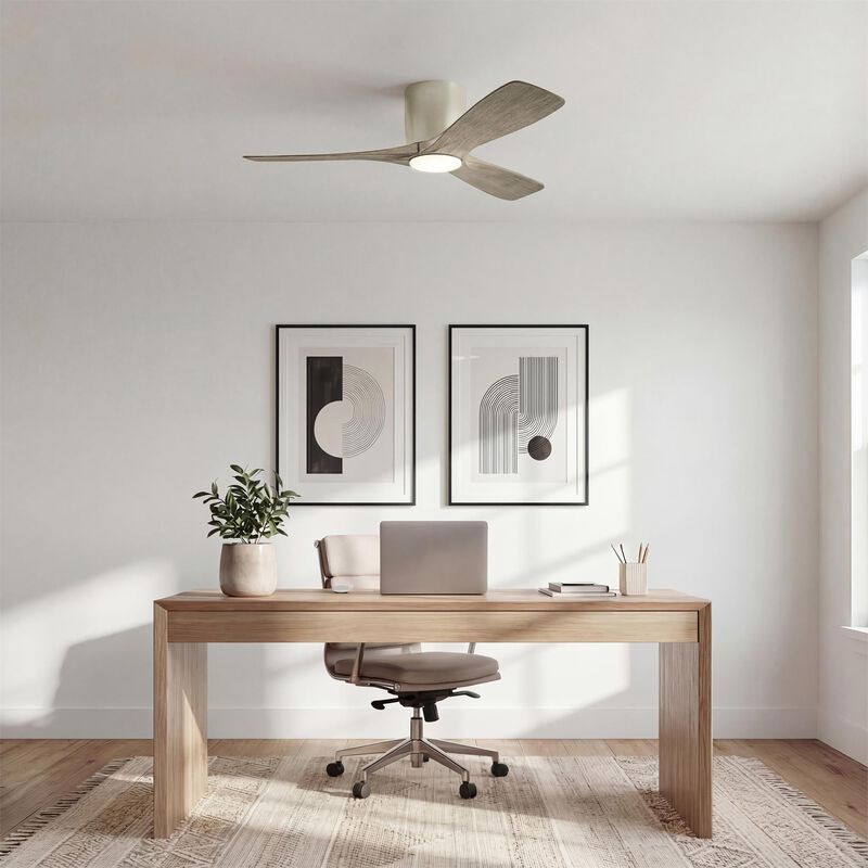 Volos 48 Inch Flush Mount Fan with Light Kit by Kichler