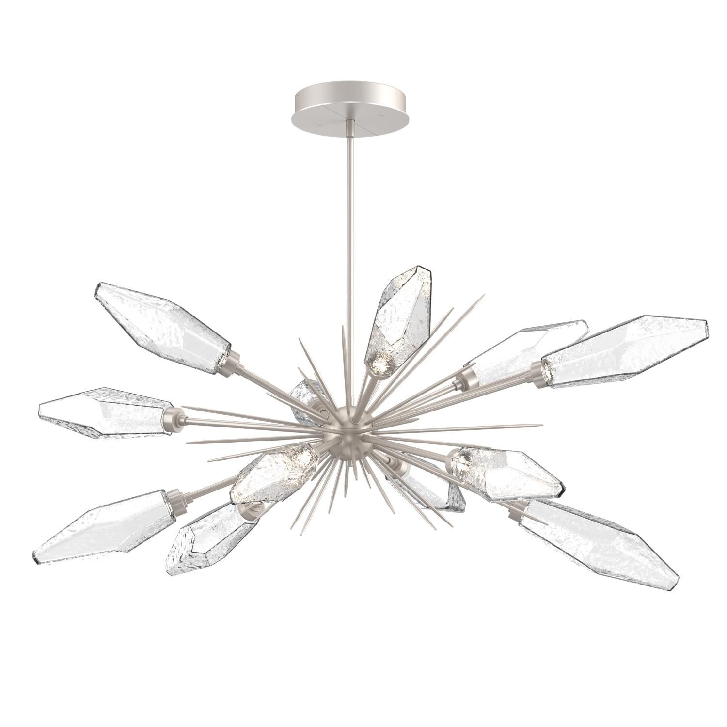 Shown in Metallic Beige Silver finish and Chilled Clear glass